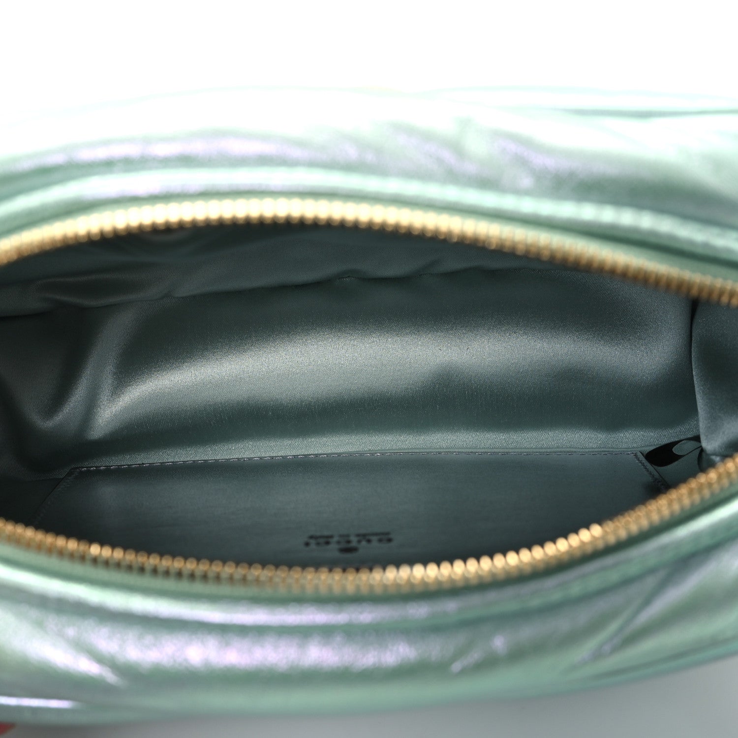 Iridescent Nappa Chevron Matelasse Small GG Marmont Chain Shoulder Bag Iridescent Salvy Green