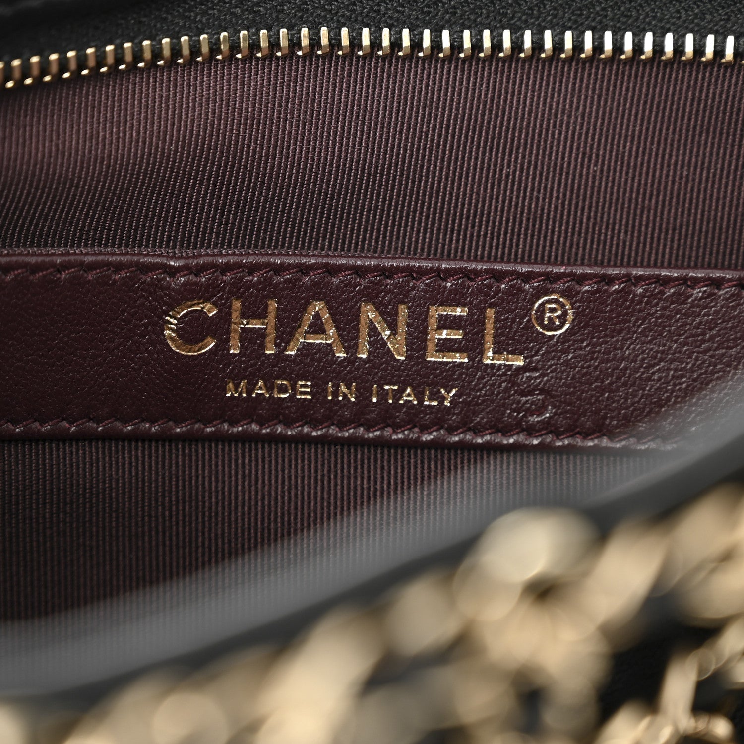 Lambskin Chain Frame Shoulder Bag Black