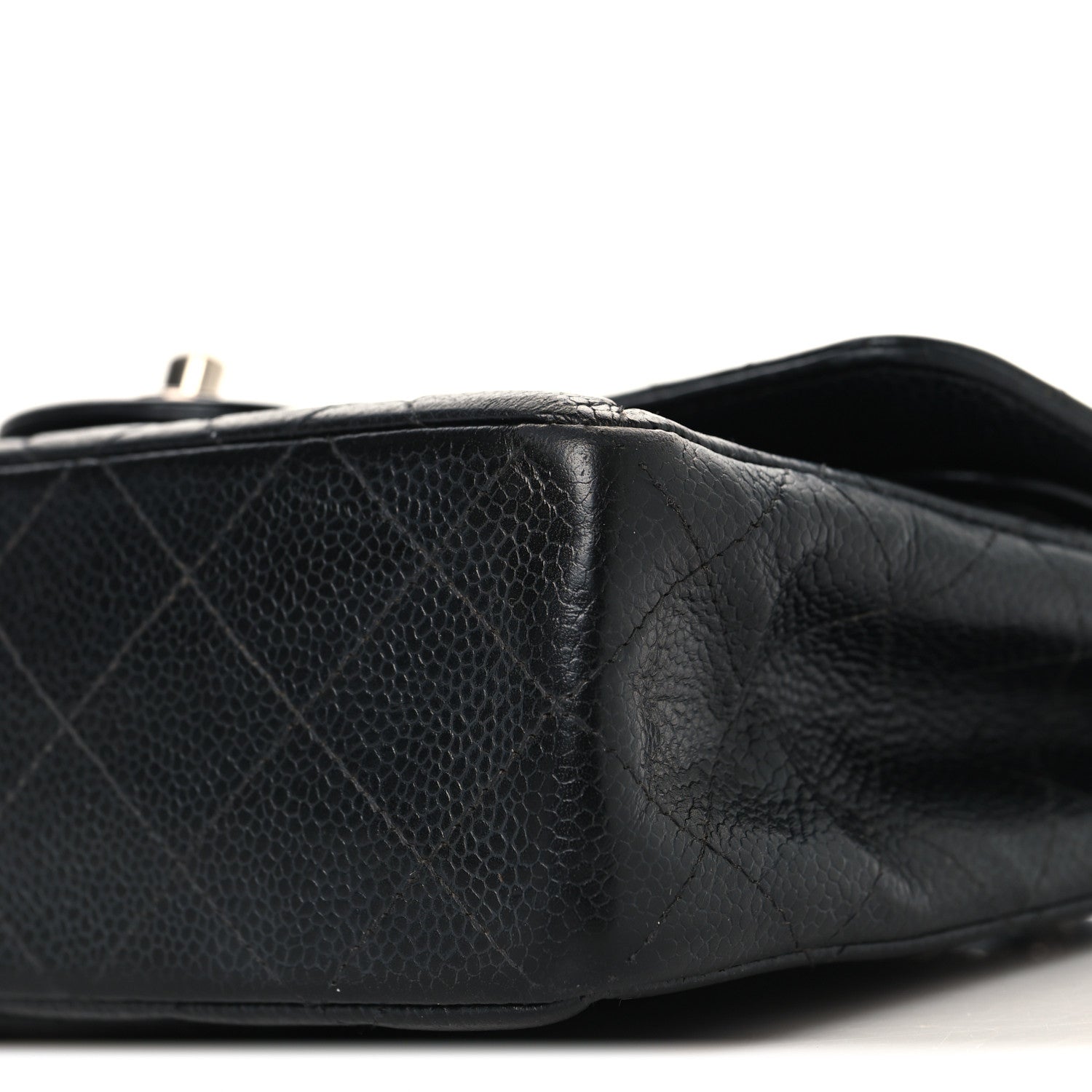 Caviar Quilted Small Double Flap Black