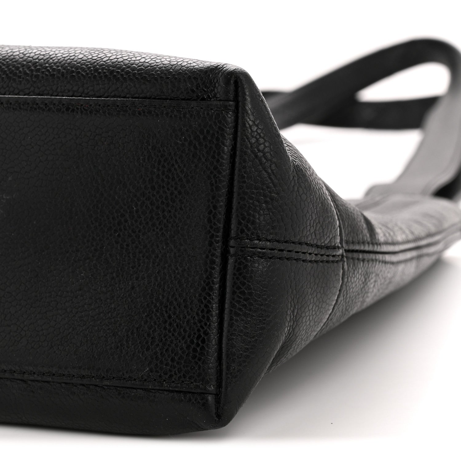 Caviar Logo Shoulder Bag Black