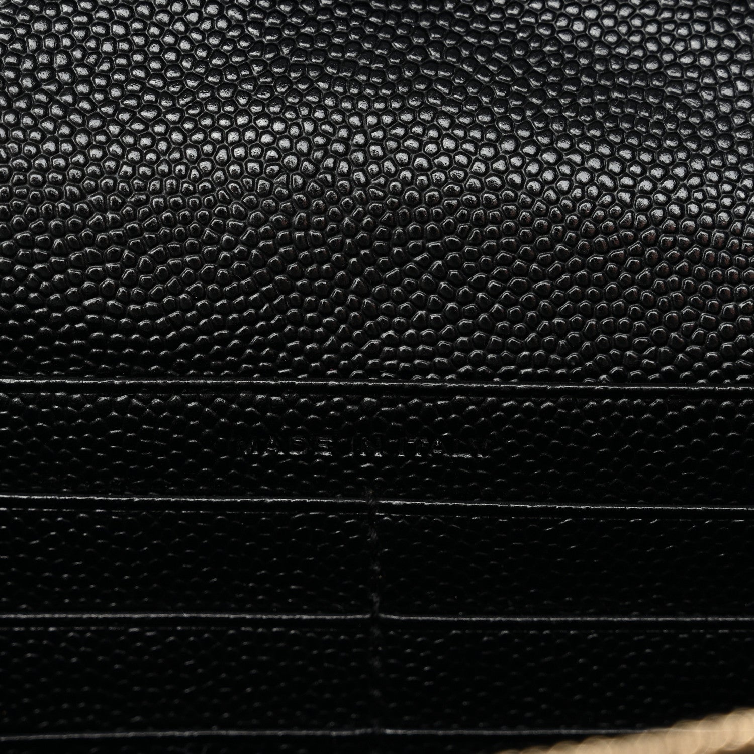 Grain De Poudre Matelasse Chevron Monogram Chain Wallet Black
