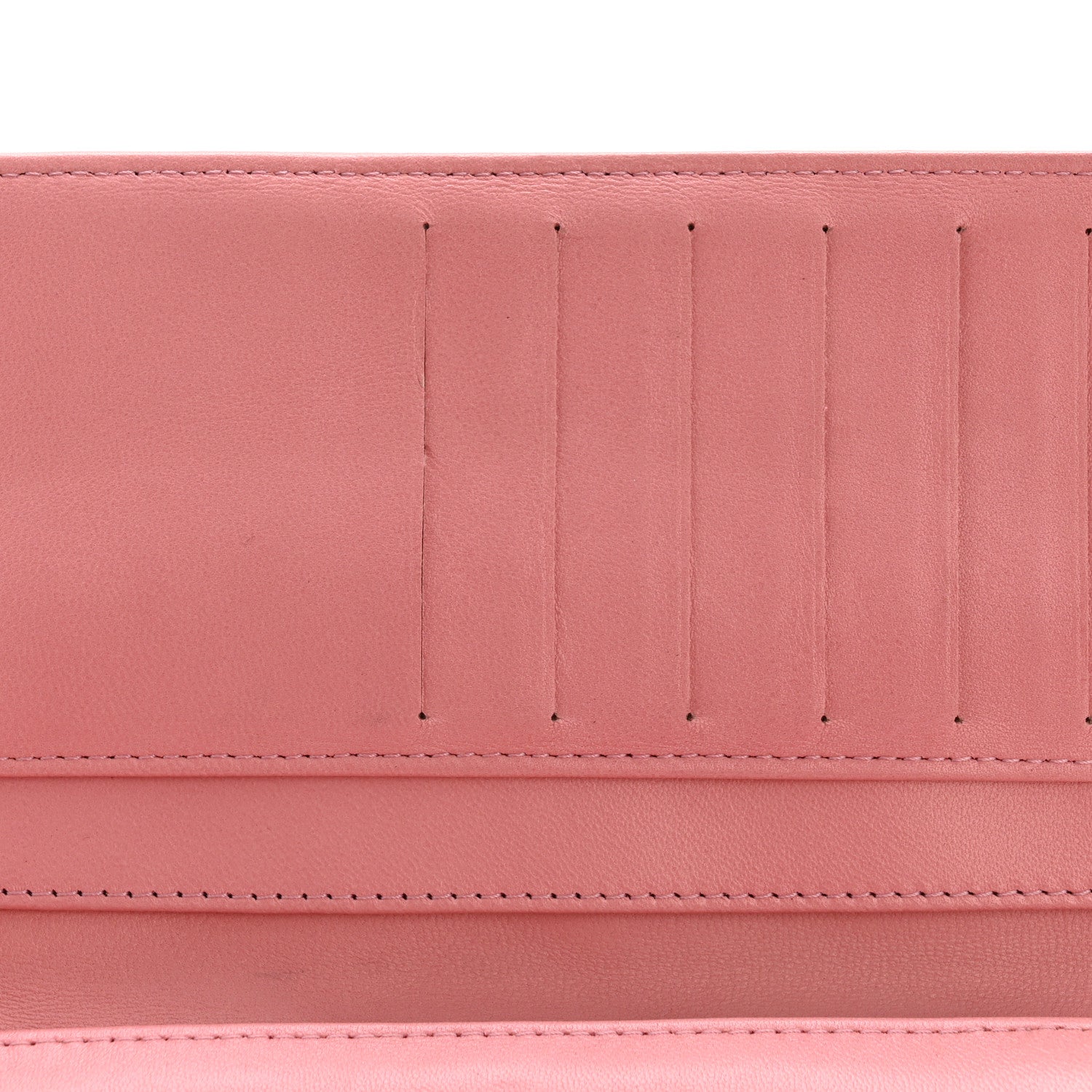 Lambskin Quilted Large Flap Wallet Pink