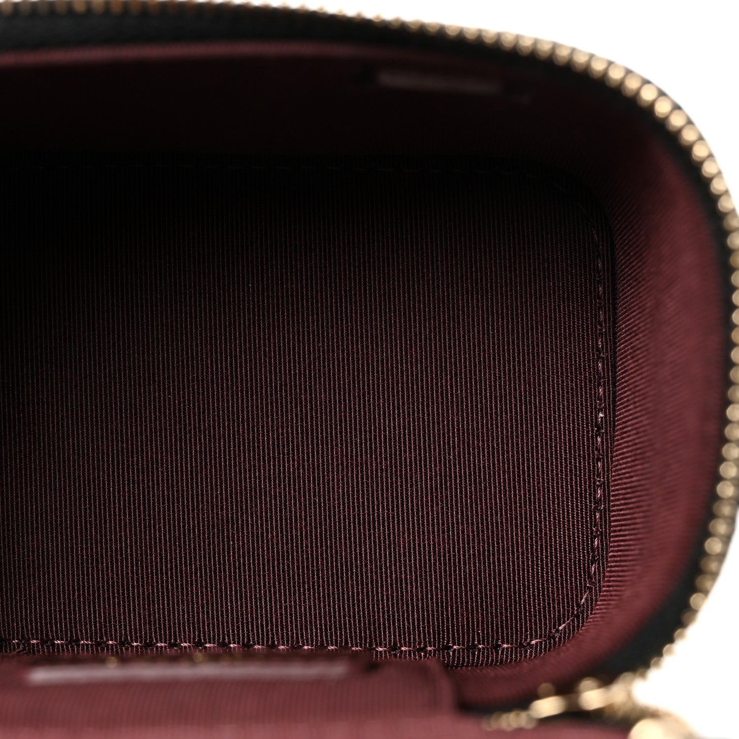 Caviar Quilted Mini Vanity Case With Chain Black
