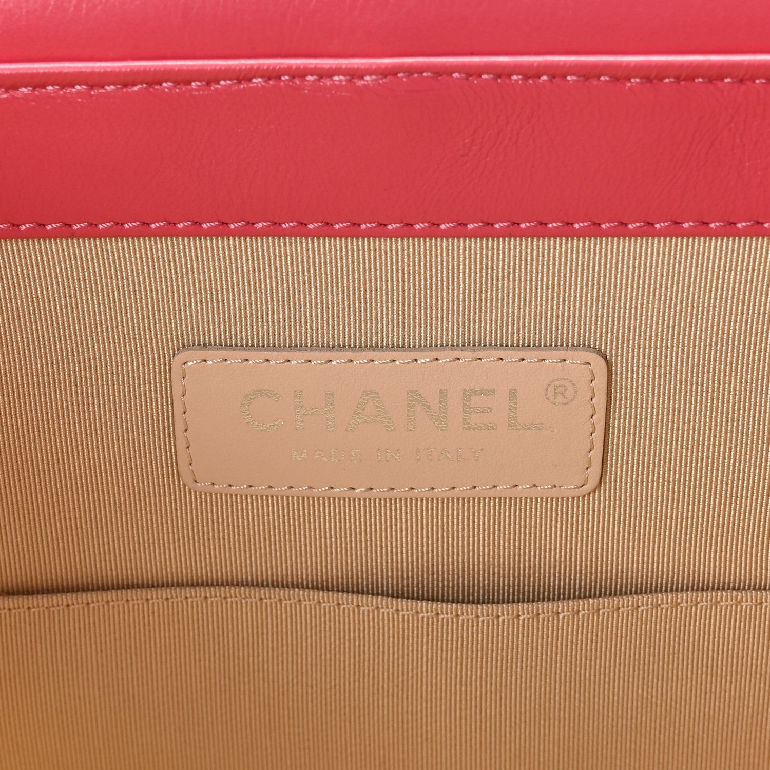 Glazed Calfskin Raffia Vanity Case Bag Pink