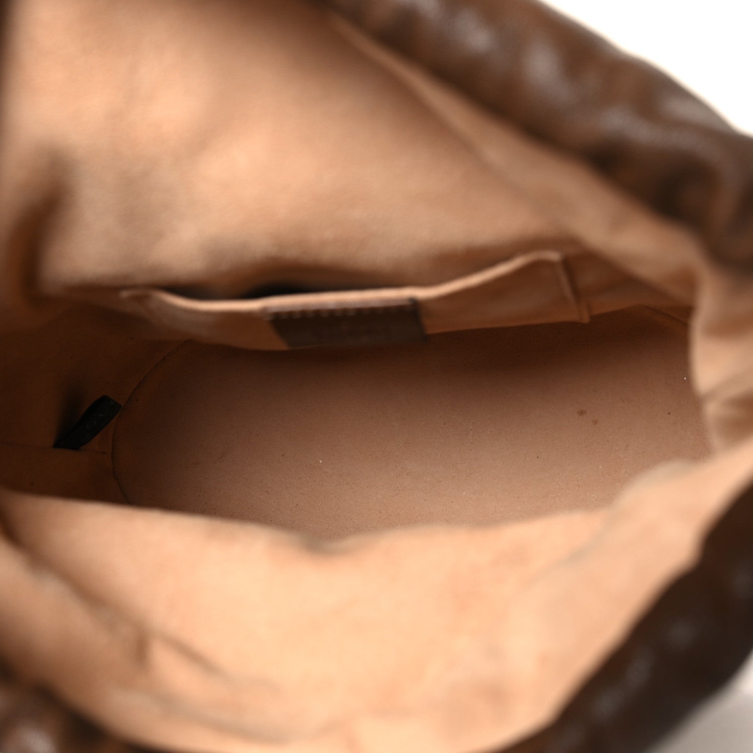Monogram Textured Calfskin Horsebit 1955 Drawstring Bucket Bag Beige Brown Sugar
