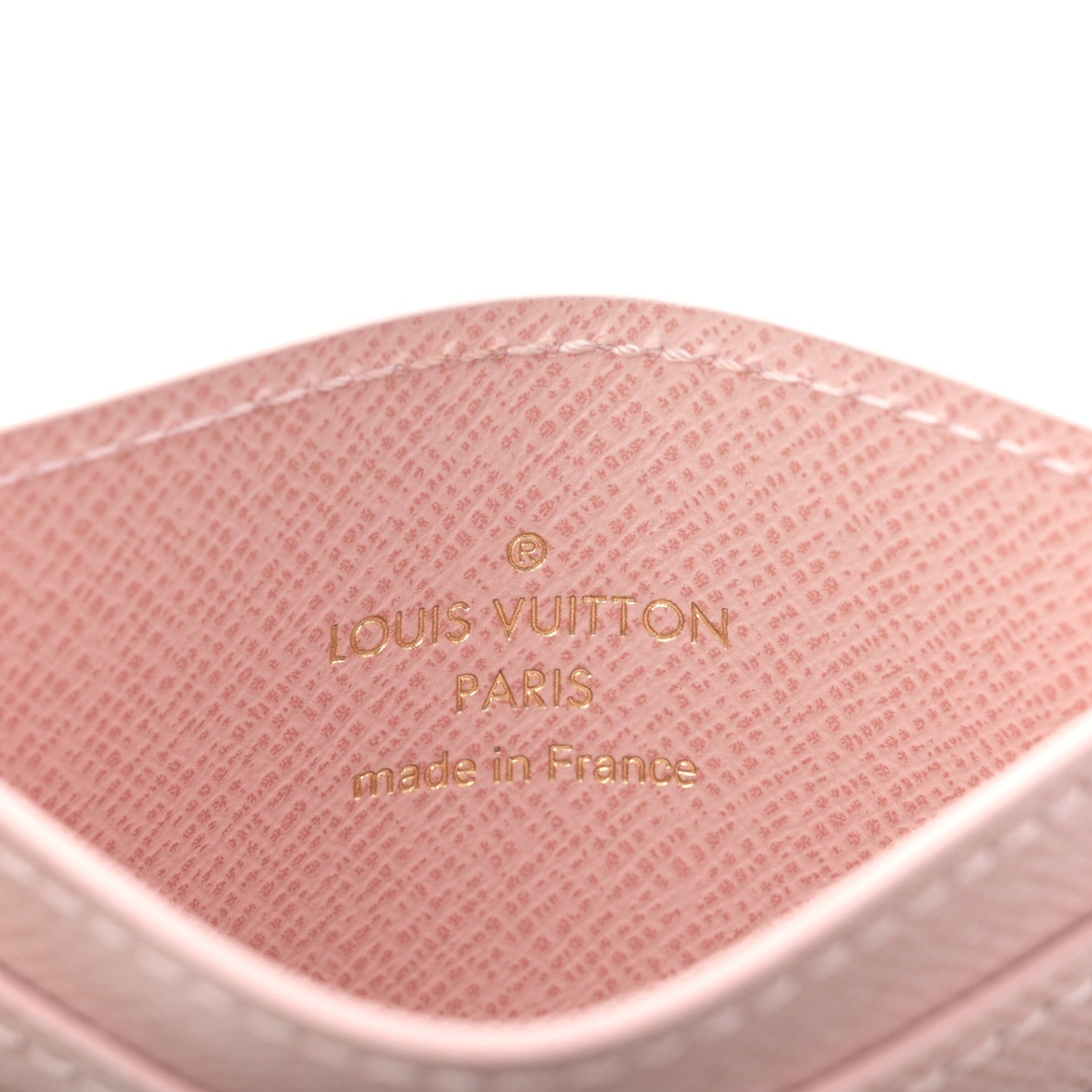Monogram LV Charms Card Holder Rose Ballerine