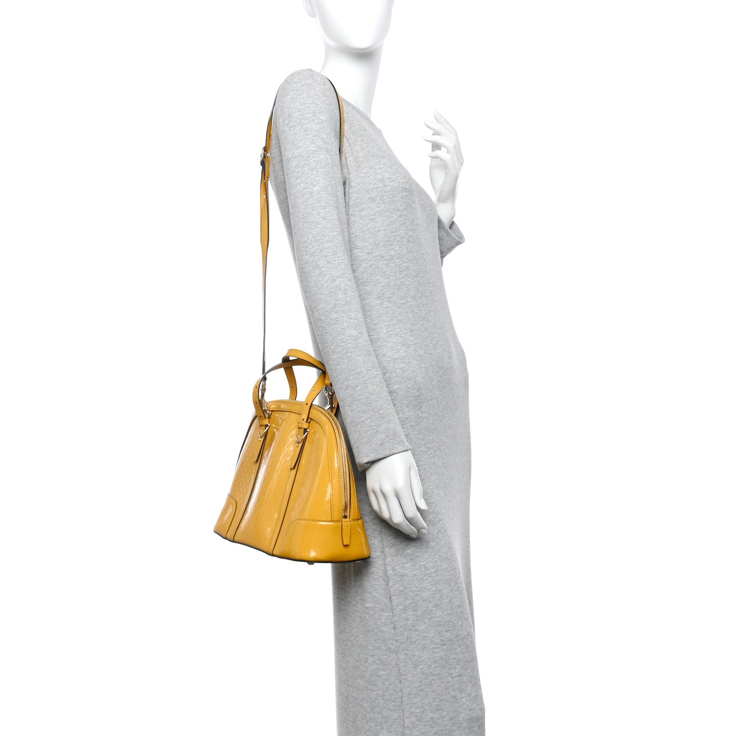 Patent Microguccissima Small Nice Top Handle Dome Bag Bumblebee