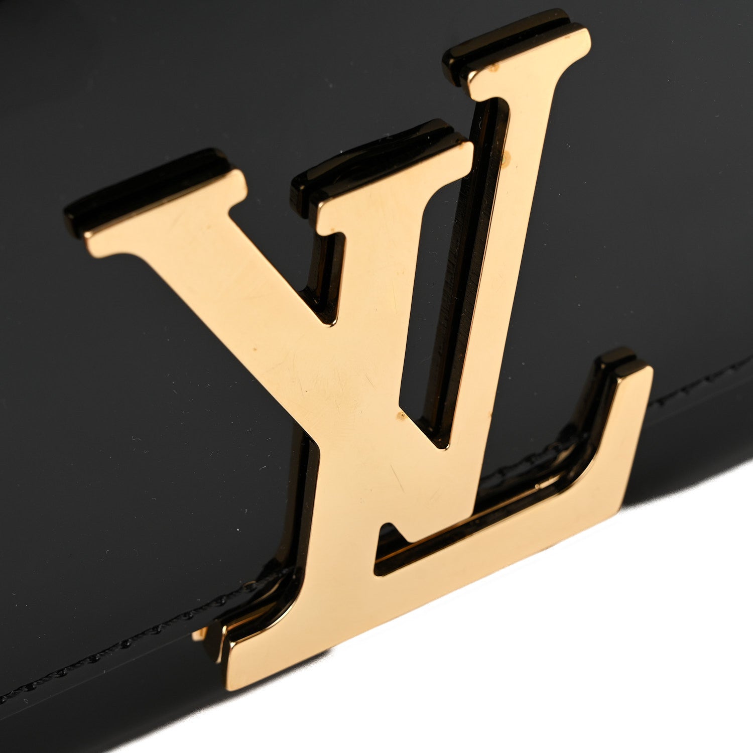 Patent Louise Clutch Black