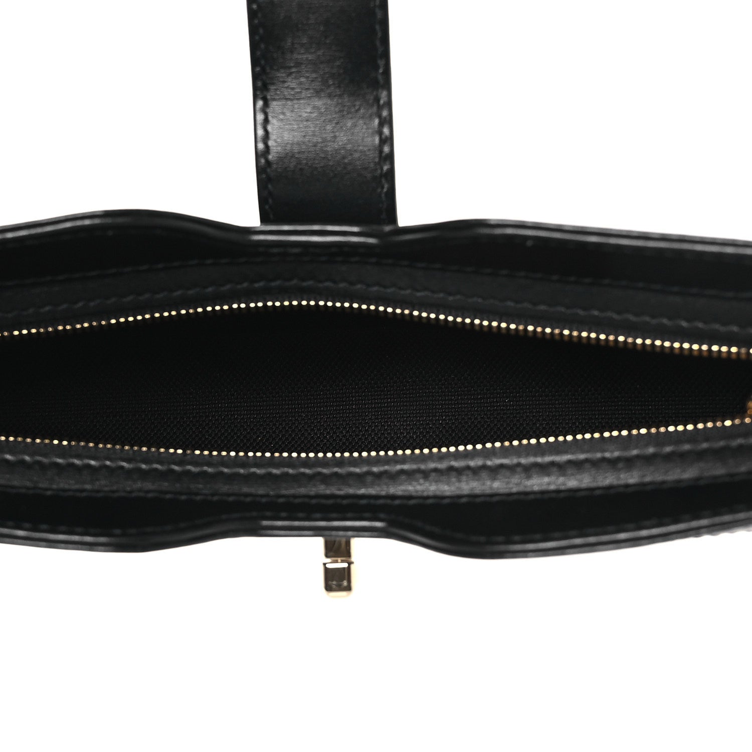 Calfskin Mini Moon Side Shoulder Bag Black