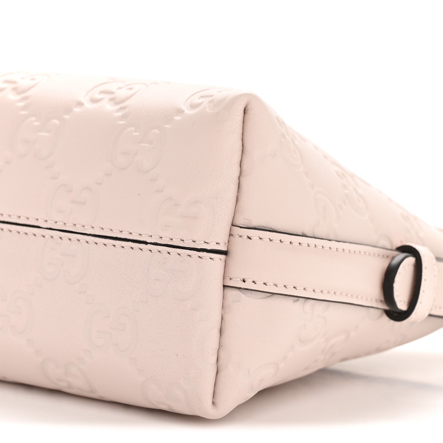 GG Calfskin Embossed Emblem Small Shoulder Bag Pink