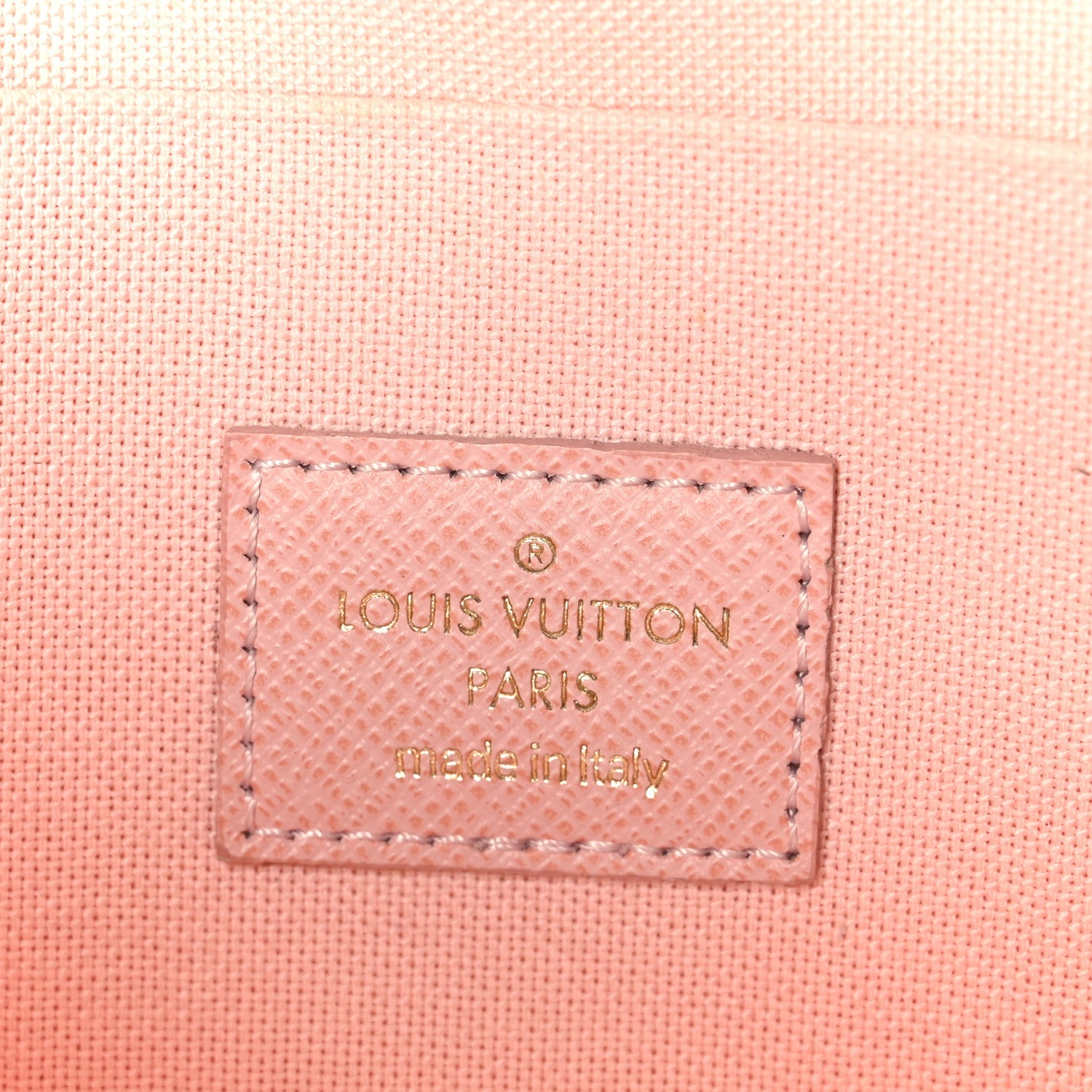Damier Azur Pochette Felicie Chain Wallet Rose Ballerine