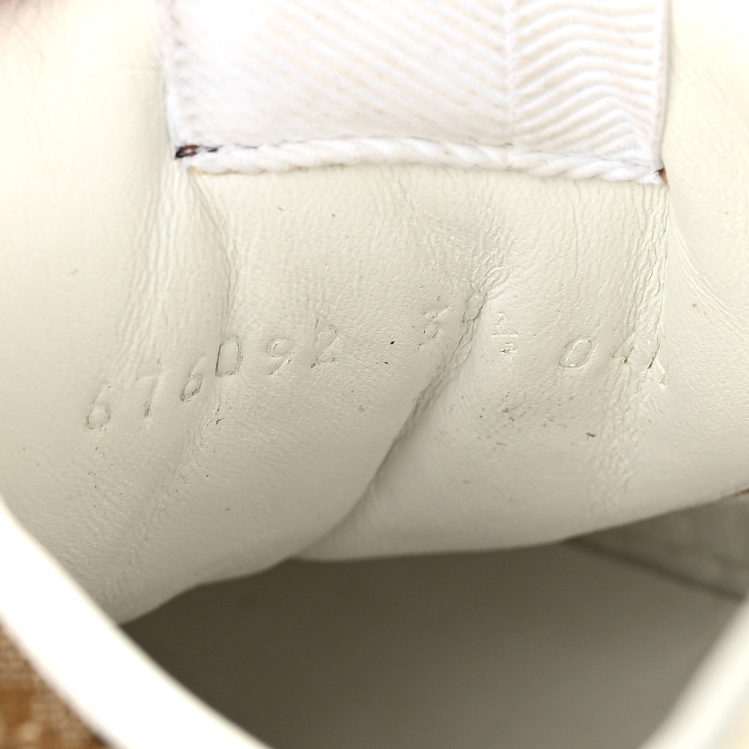 Calfskin GG Monogram Womens Platform 55mm Sneakers 38.5 Hezelnut Beige Ebony Mystic White