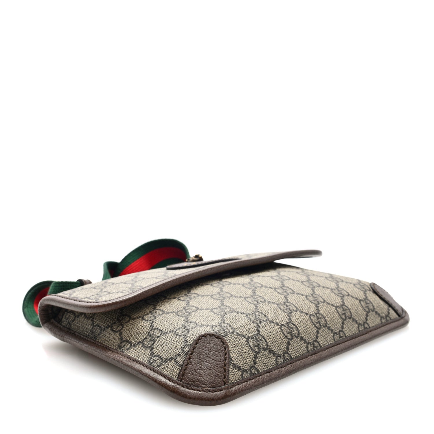 GG Supreme Monogram Neo Vintage Web Belt Bag Brown
