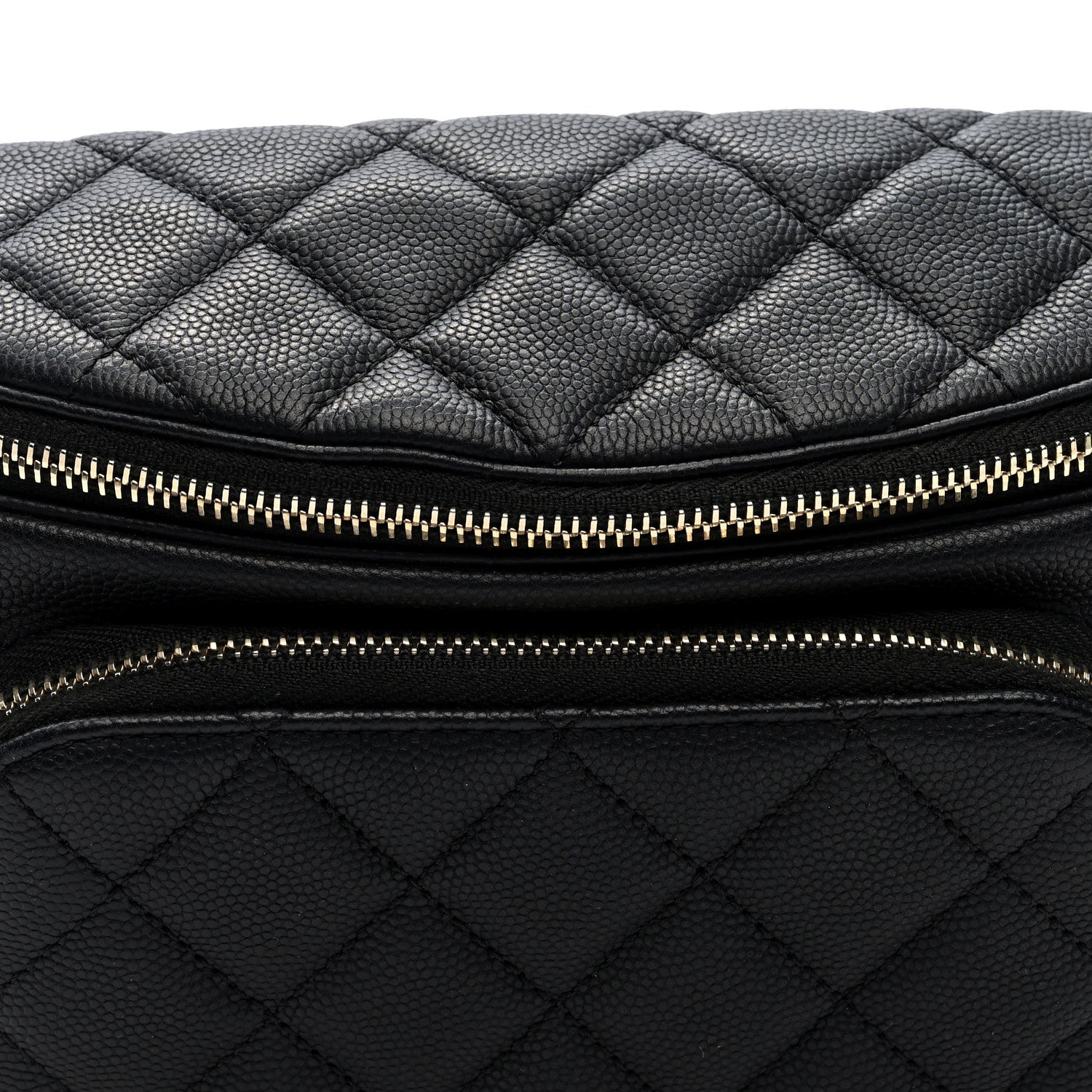 Caviar Quilted Business Affinity Waist Belt Bag Black