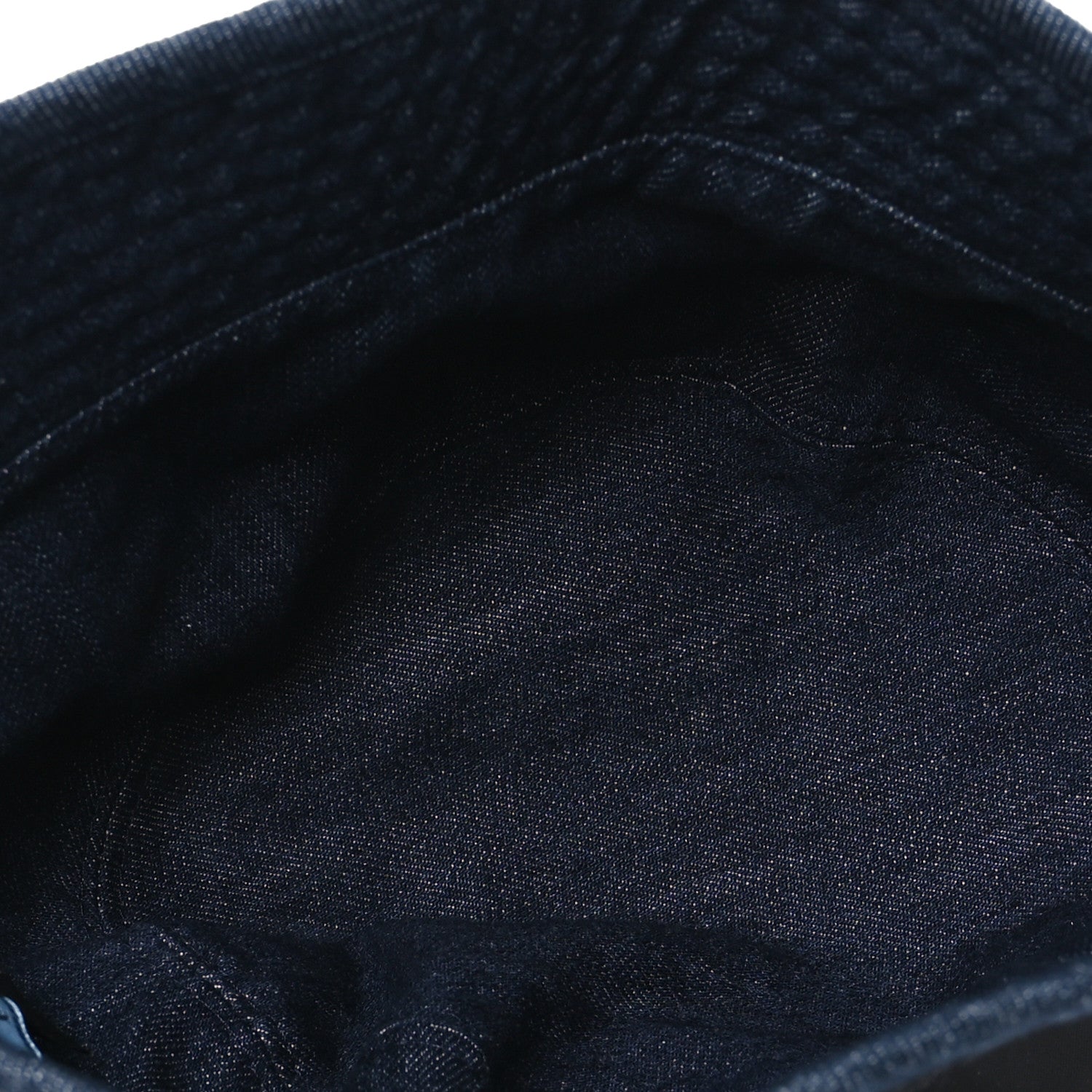 Nylon Denim Metal Triangle Logo Bucket Hat S Black