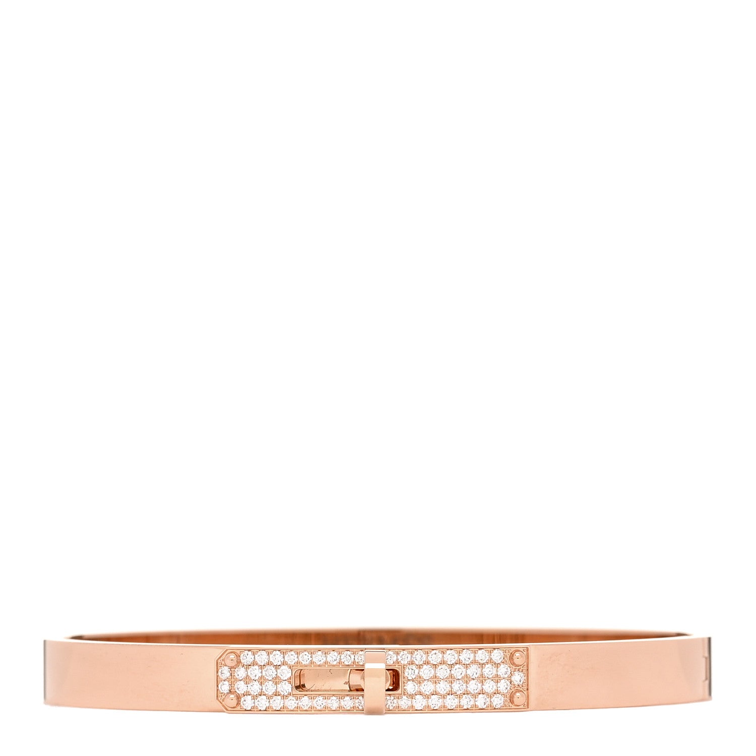18K Rose Gold Diamond PM Kelly Pave Bracelet XS