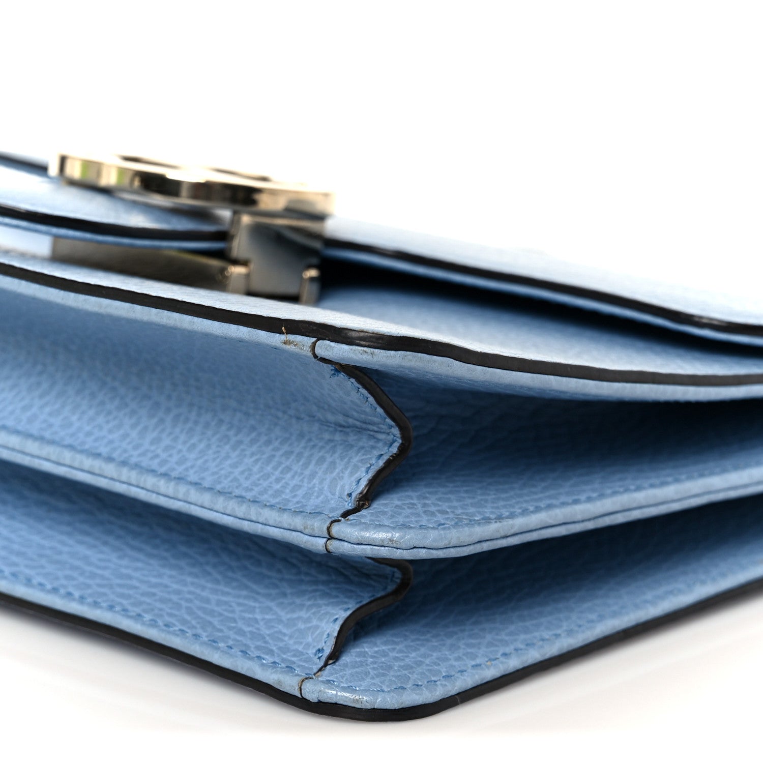 Dollar Calfskin Small Interlocking G Shoulder Bag Mineral Blue
