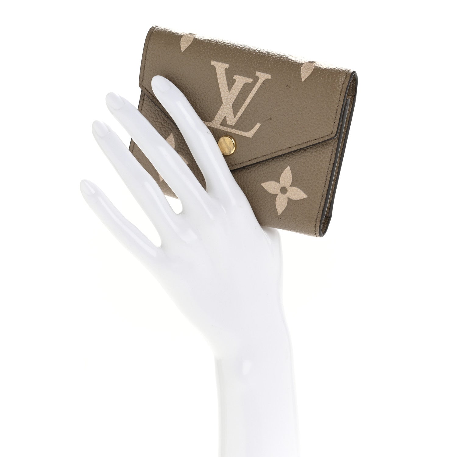 Empreinte Monogram Giant Victorine Wallet Tourterelle Creme