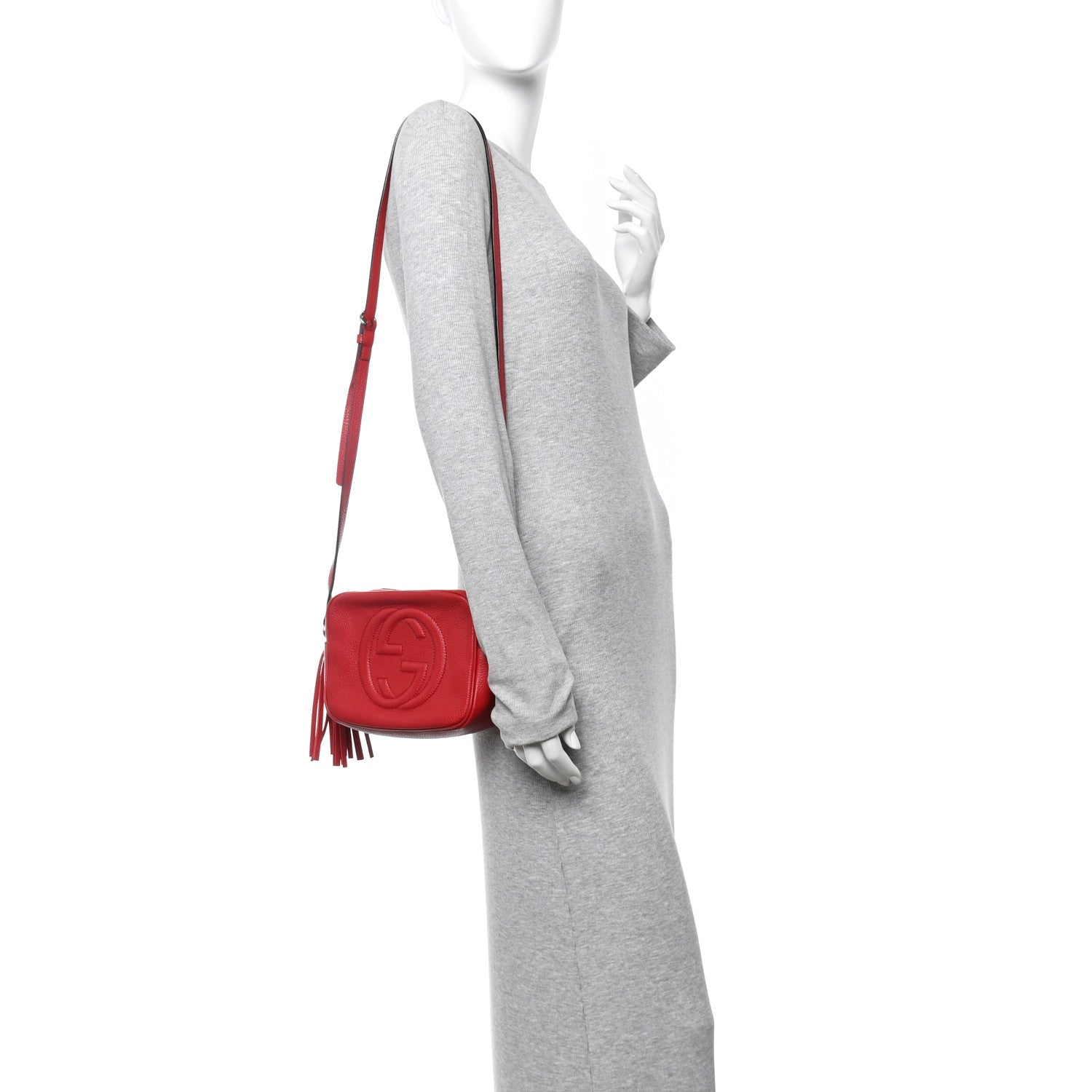 Pebbled Calfskin Small Soho Disco Bag Tabasco Red
