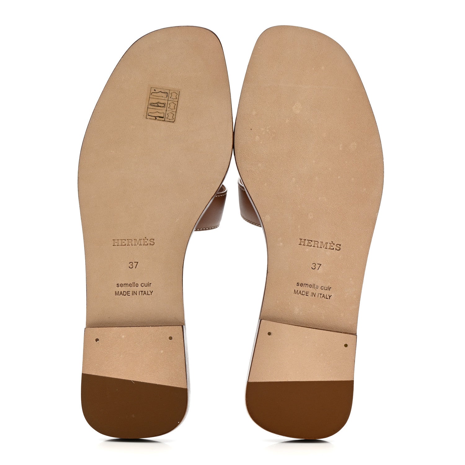 Box Calfskin Oran Sandals 37 Gold