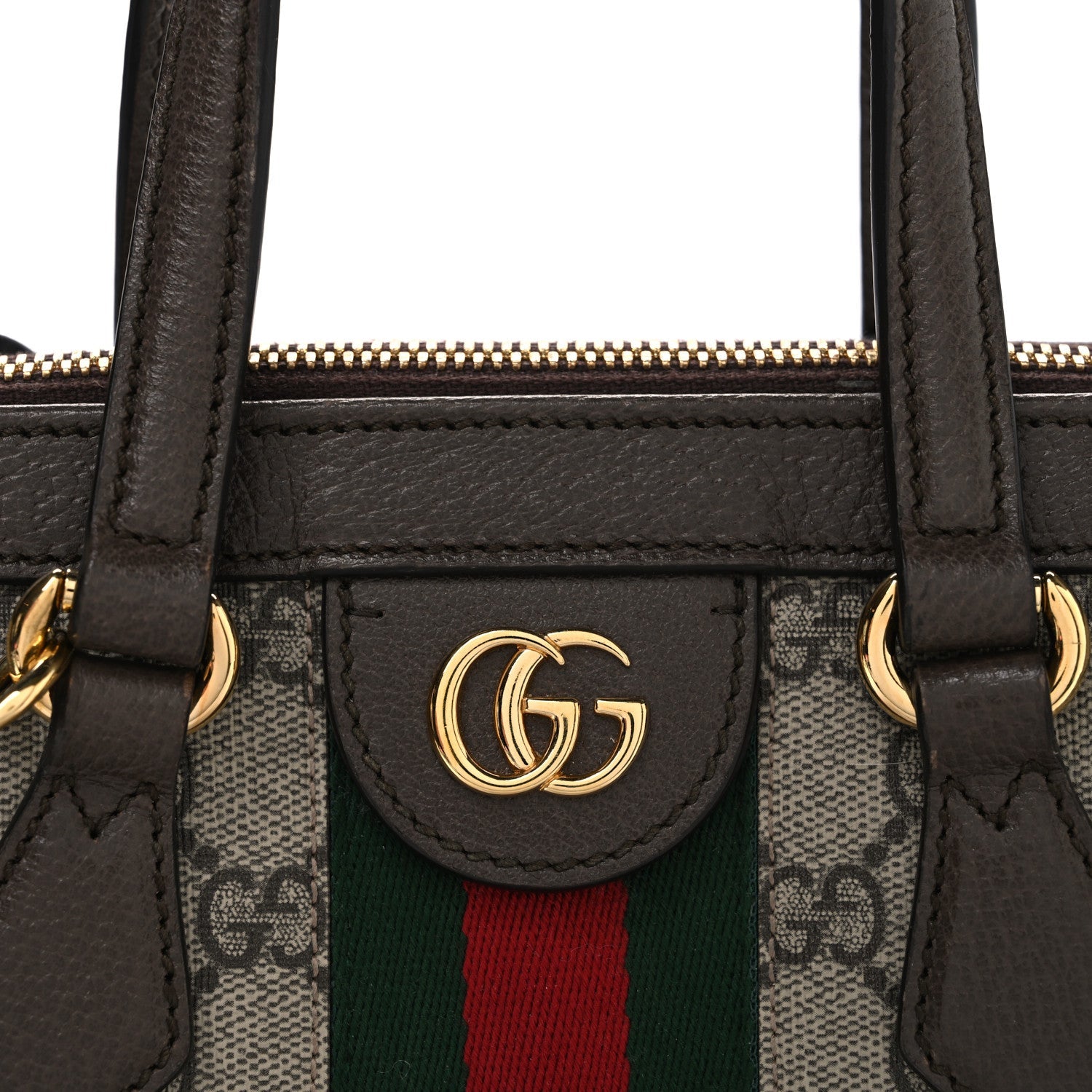 GG Supreme Monogram Small Ophidia Tote Bag Brown