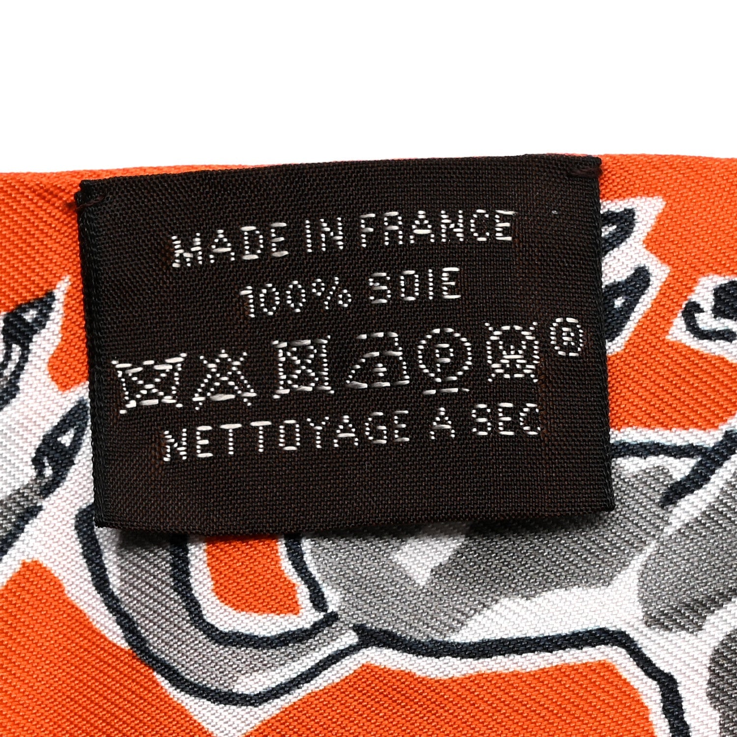 Silk Chevaux En Liberte Twilly Orange Gris Argent