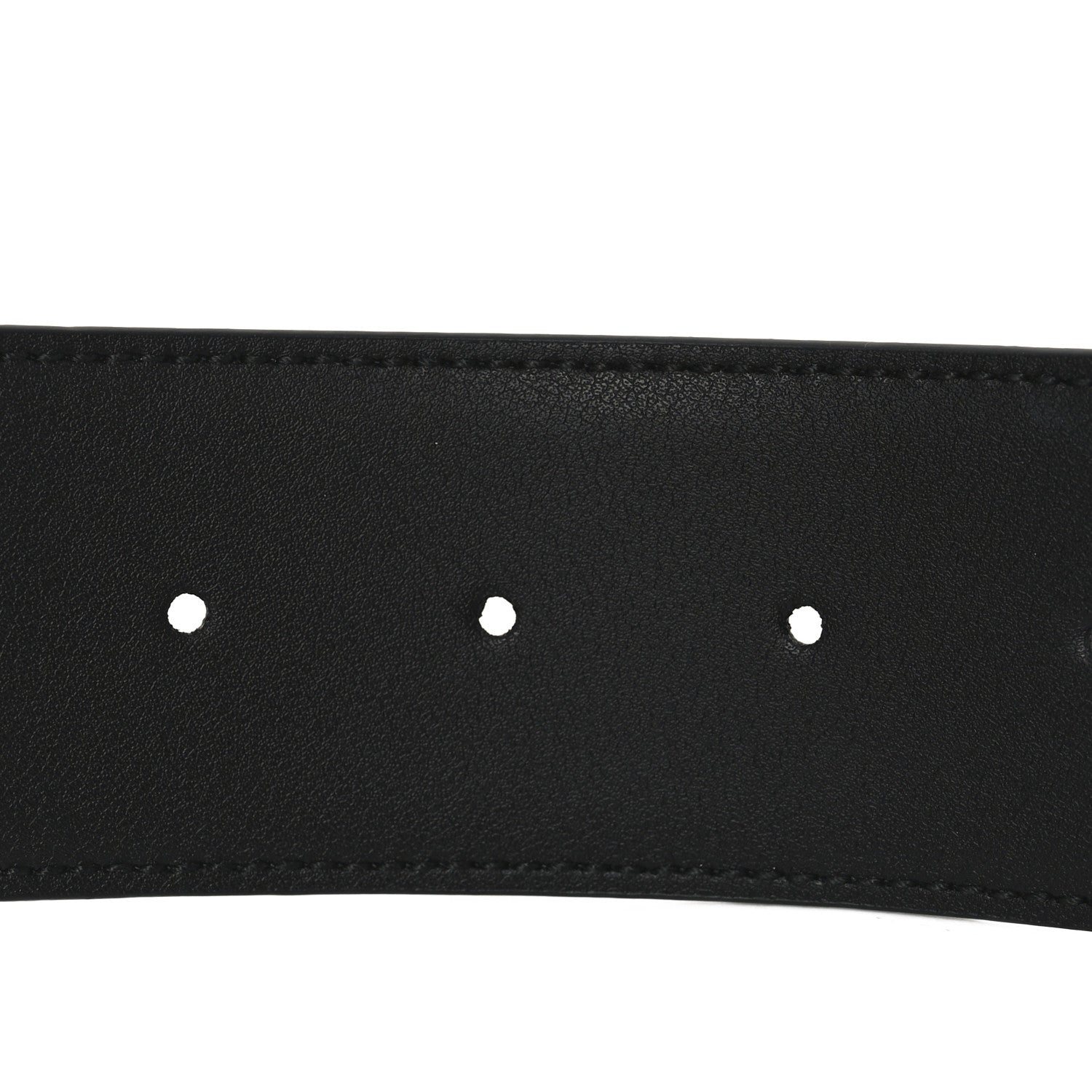 Glass Calfskin Interlocking G Belt 95 38  Black