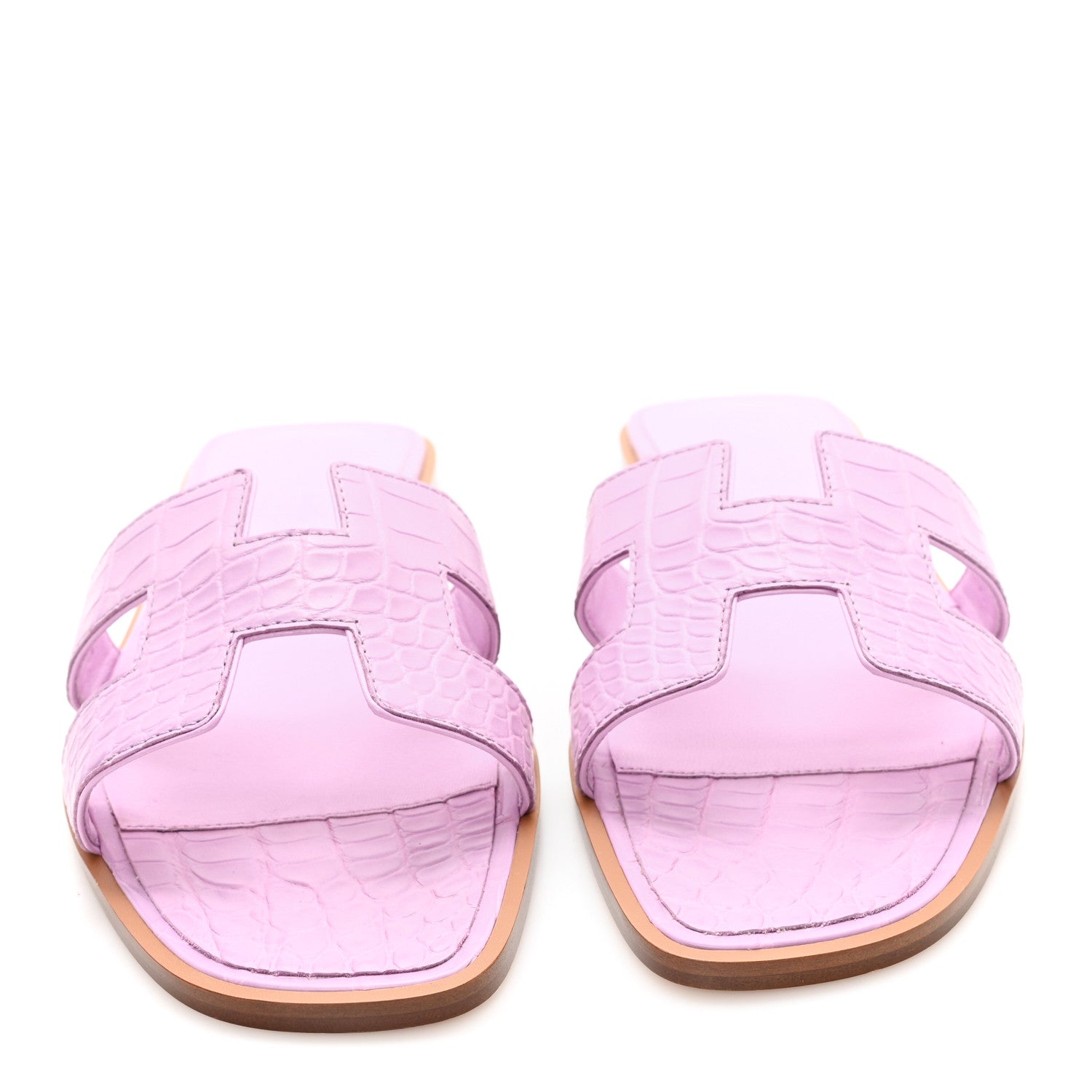 Matte Crocodile Oran Sandals 37