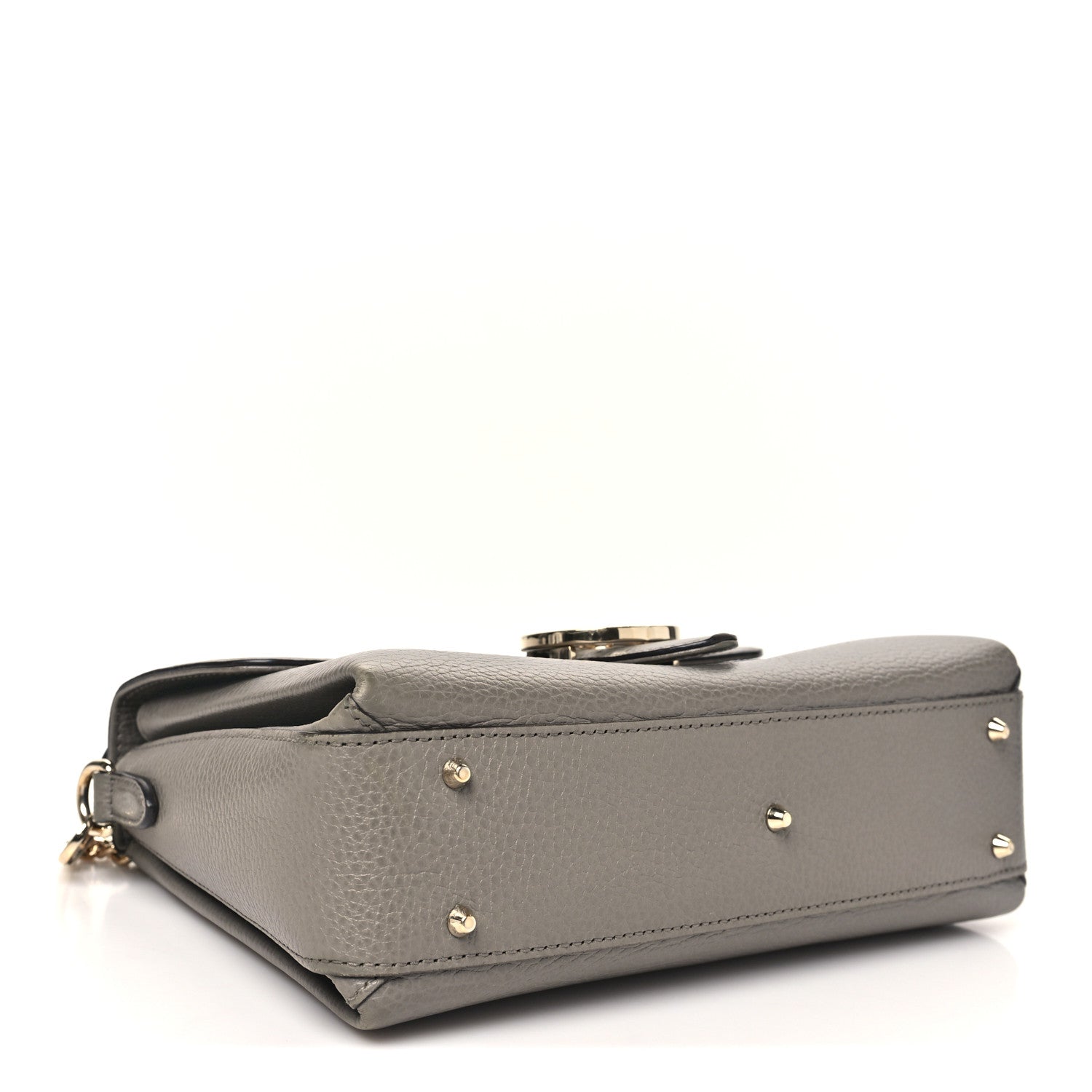 Dollar Calfskin Interlocking G Top Handle Shoulder Bag Loess