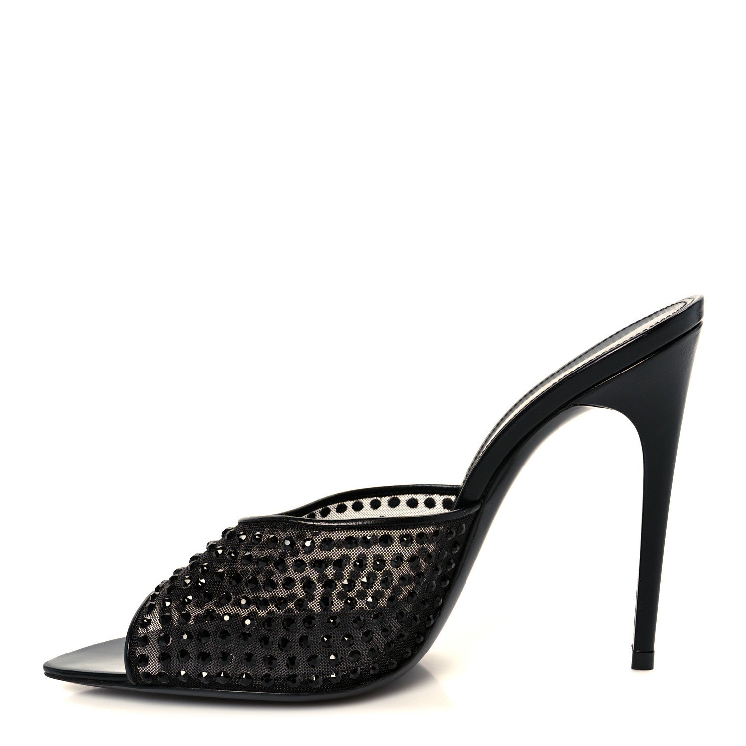 Tulle Strass Gippy 110 Mule Sandals 37.5 Black