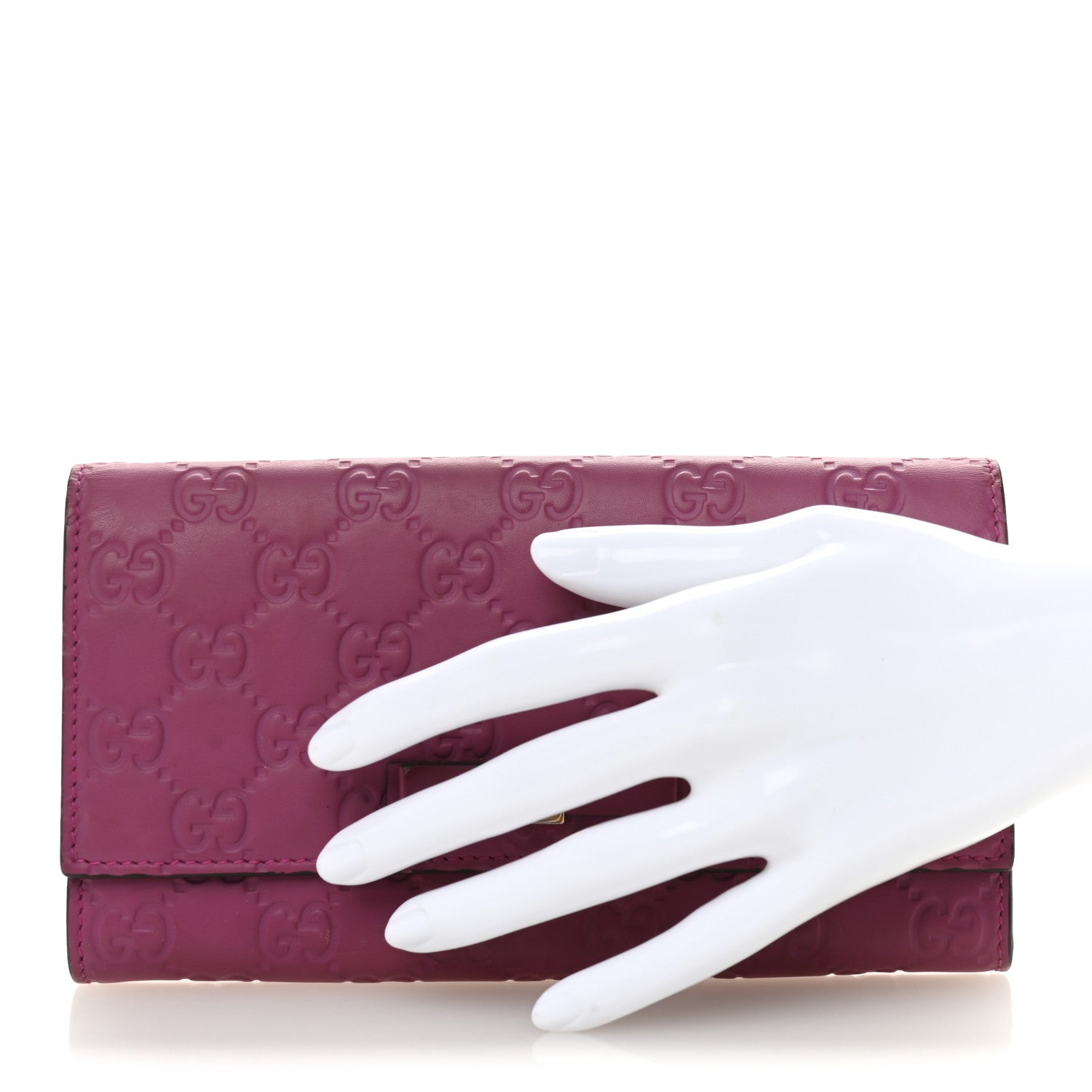 Guccissima Signature Bowy Continental Wallet Peonia Flower