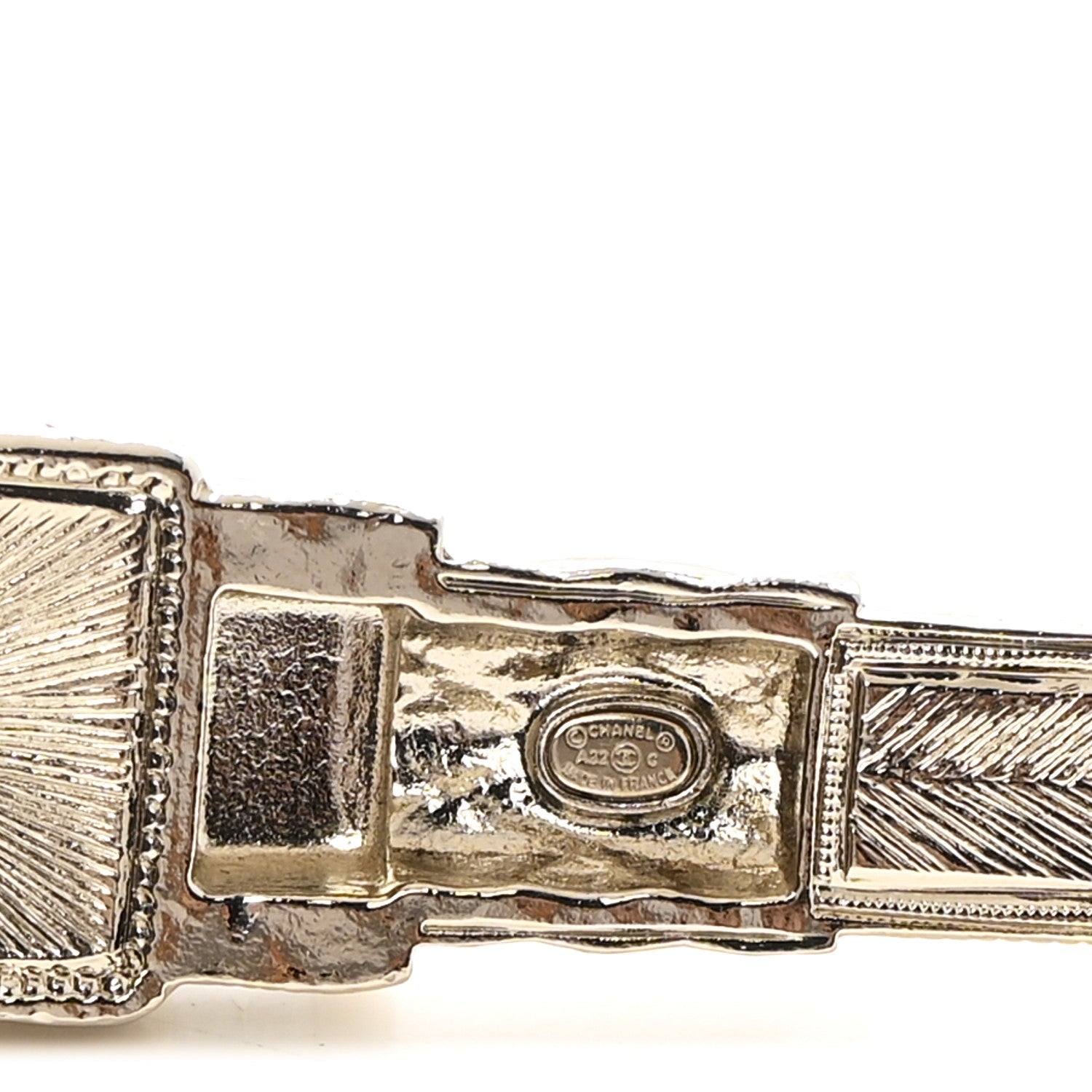 Metal Resin Crystal CC Lipstick Chain Belt 85 Gold Pink Black