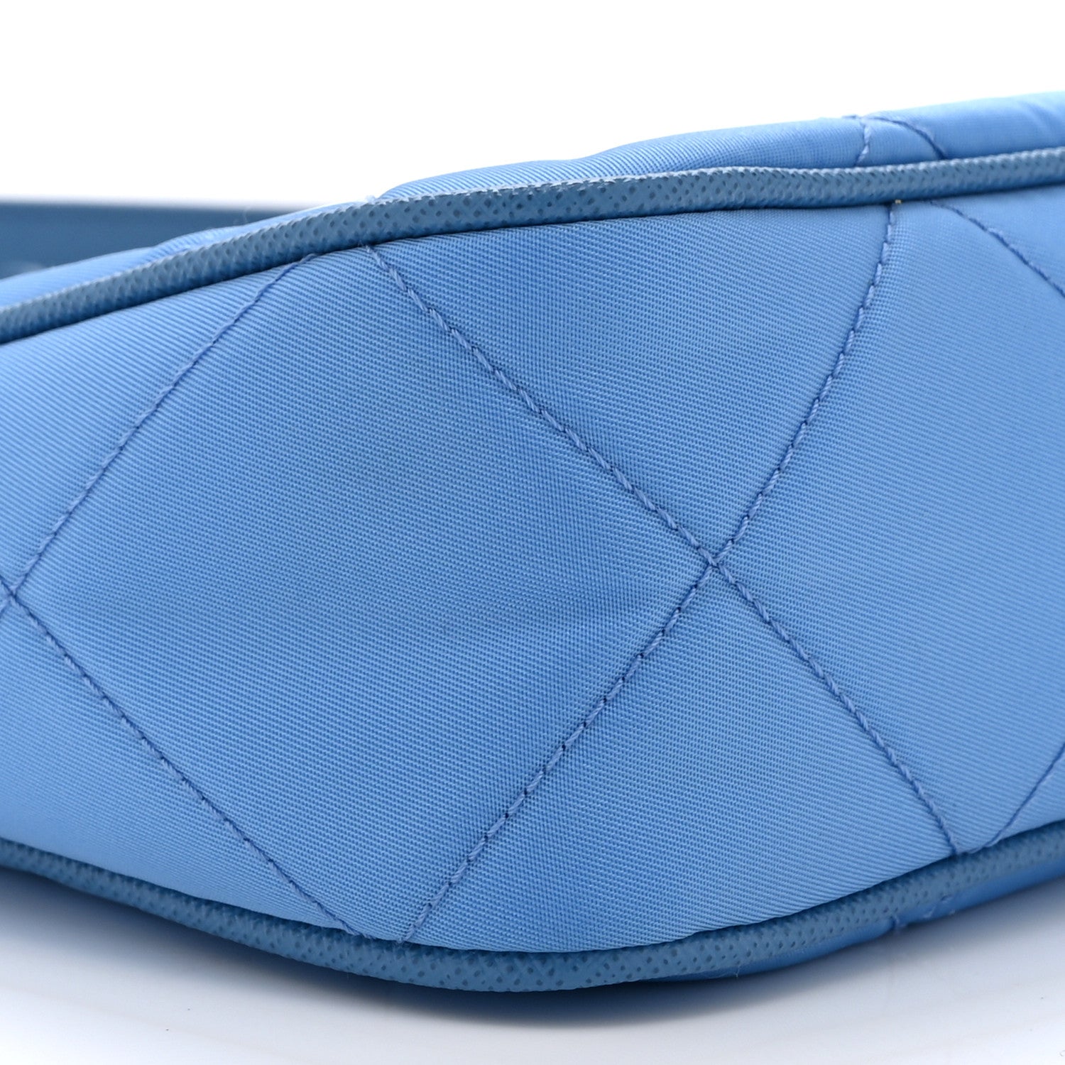 Re-Nylon Saffiano Stitched Mini Re-Edition 1995 Chaine Shoulder Bag Blue