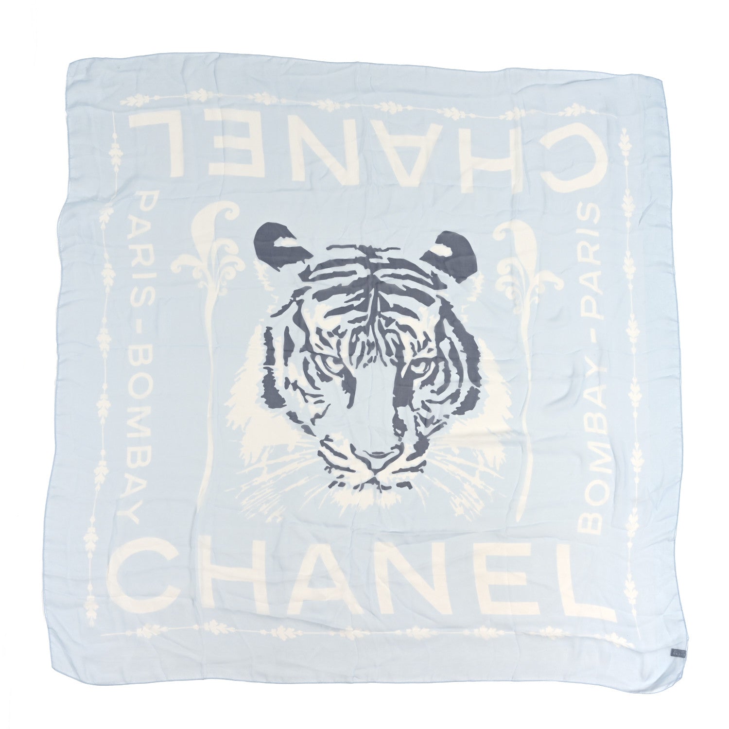 Silk Tiger Paris Bombay Scarf Light Blue