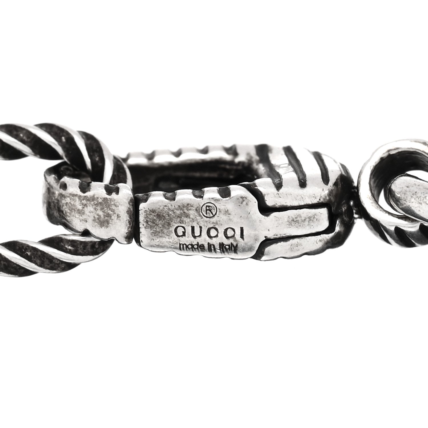 Sterling Silver Interlocking G Charm Bracelet