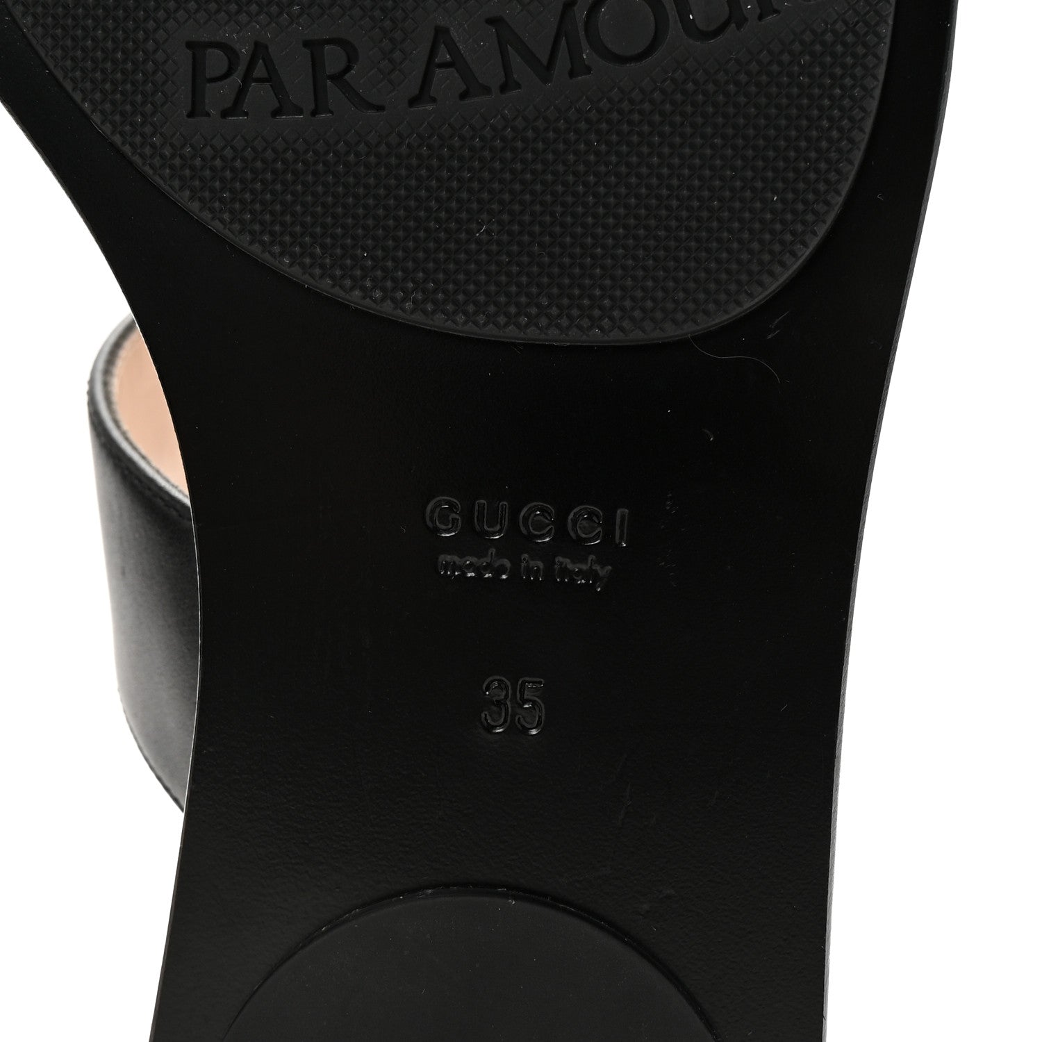 Calfskin GG Marmont Thong Sandals 35 Black