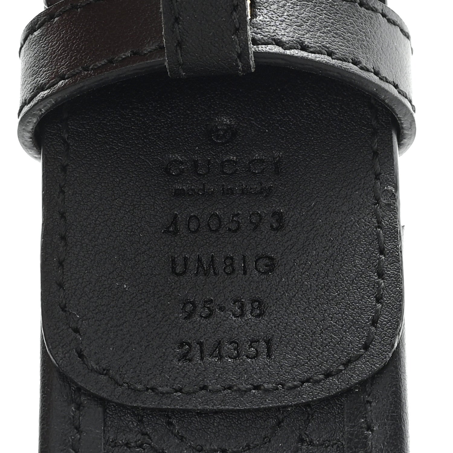 Calfskin GG Matelasse Marmont 40mm Belt 95 38 Black