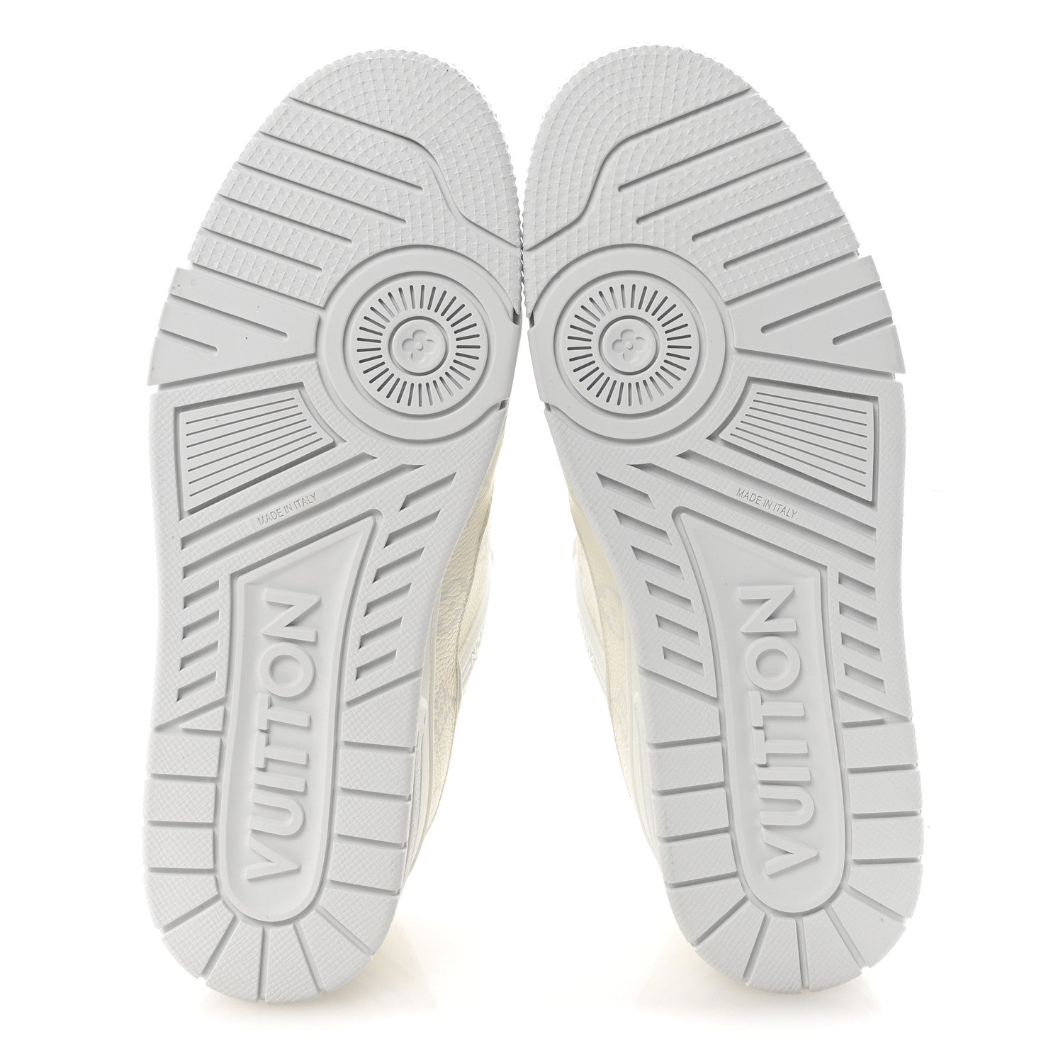 Calfskin Monogram Mens LV Trainer Sneakers 7 White