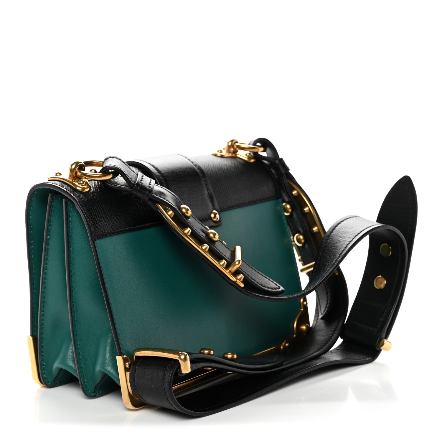 City Calf Saffiano Cahier Bag Biliardo Black