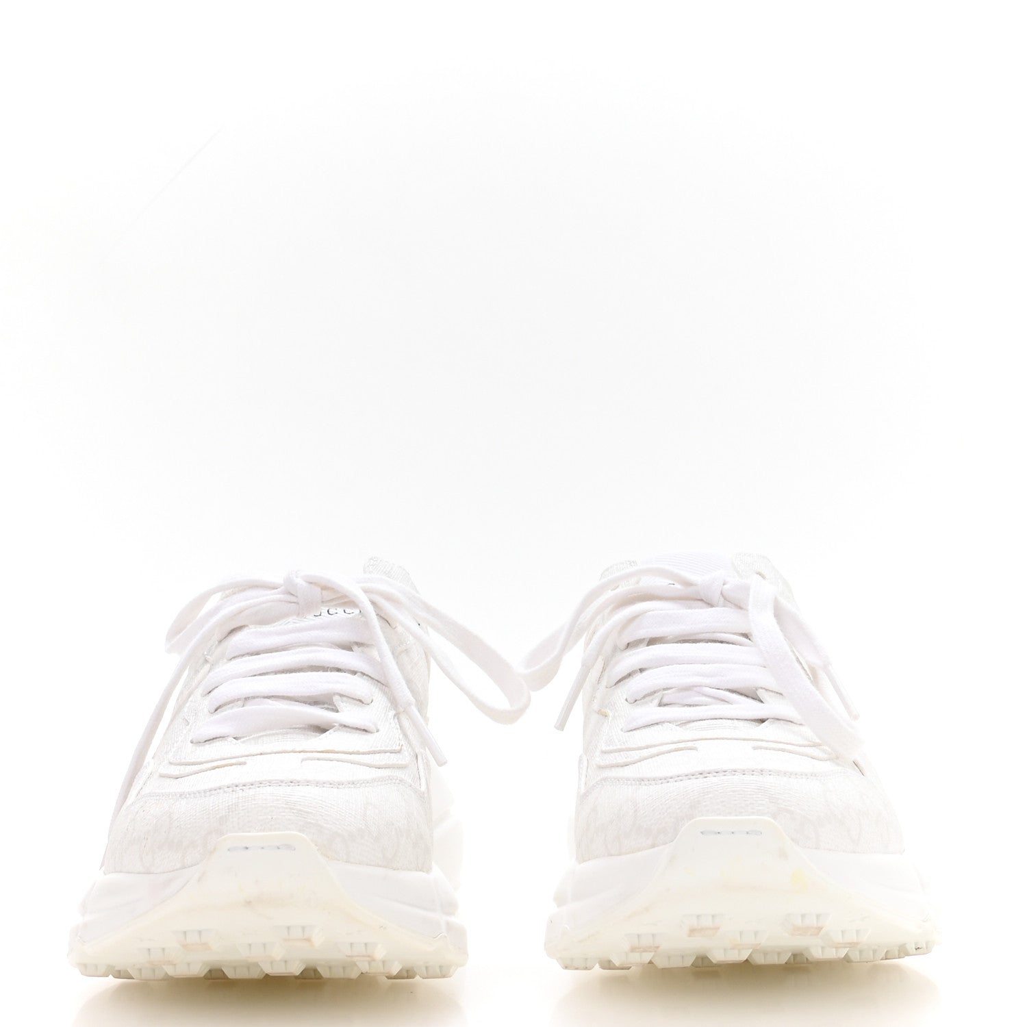 GG Supreme Monogram Womens Rhyton Sneakers 35.5 White