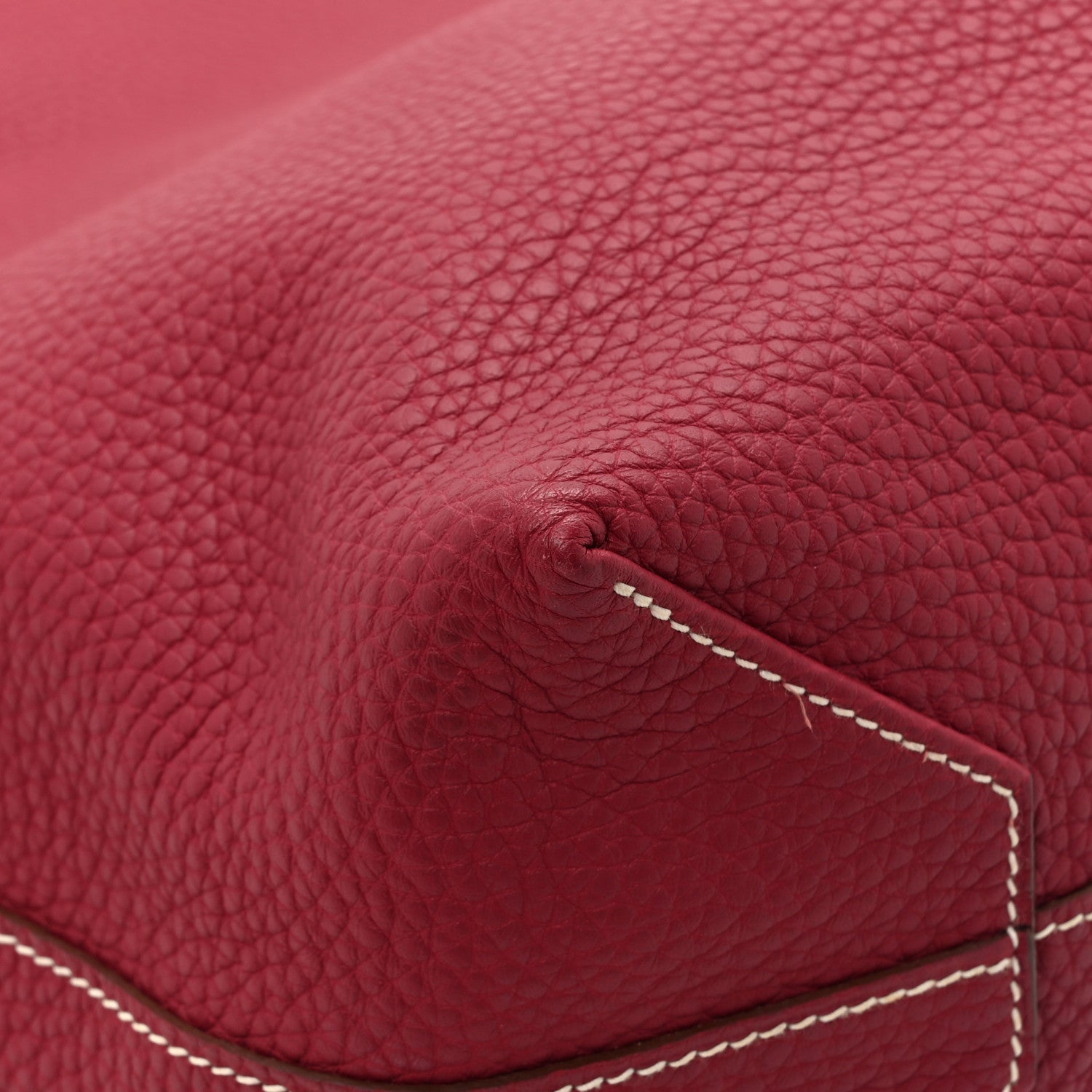 Taurillon Clemence Double Sens 36 Reversible Tote Rubis Bougainvillea