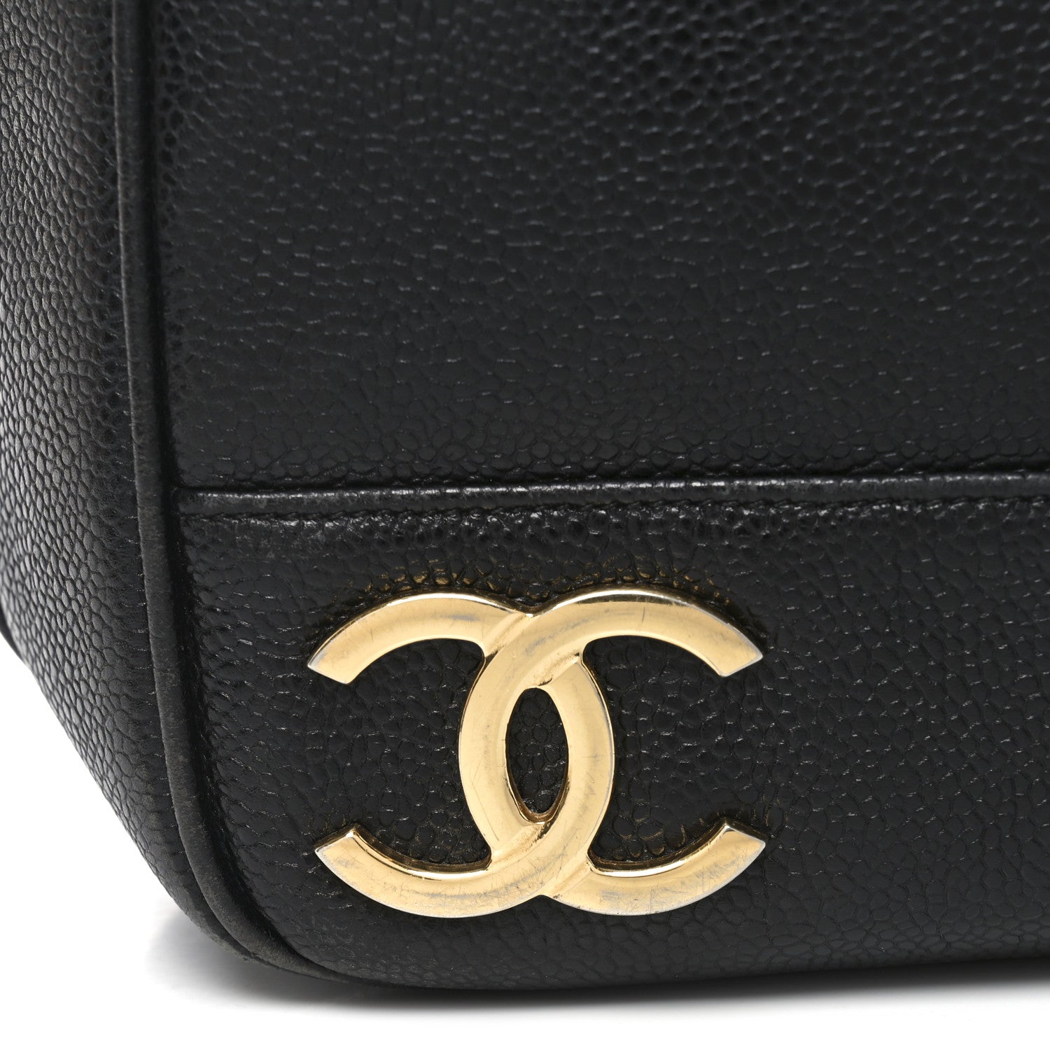 Caviar Triple CC Shoulder Bag Black
