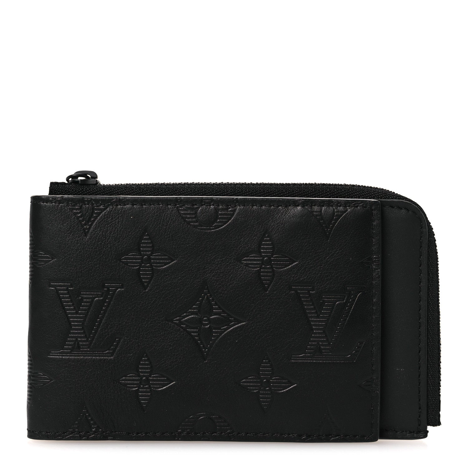 Calfskin Monogram Shadow Hybrid Wallet Black