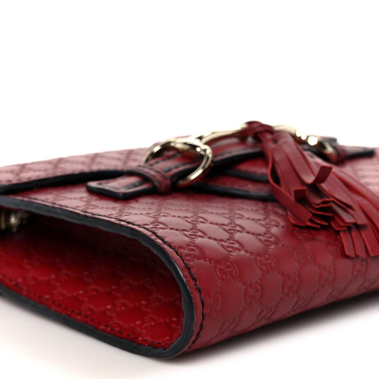 Soft Microguccissima Mini Emily Chain Shoulder Bag Rosso