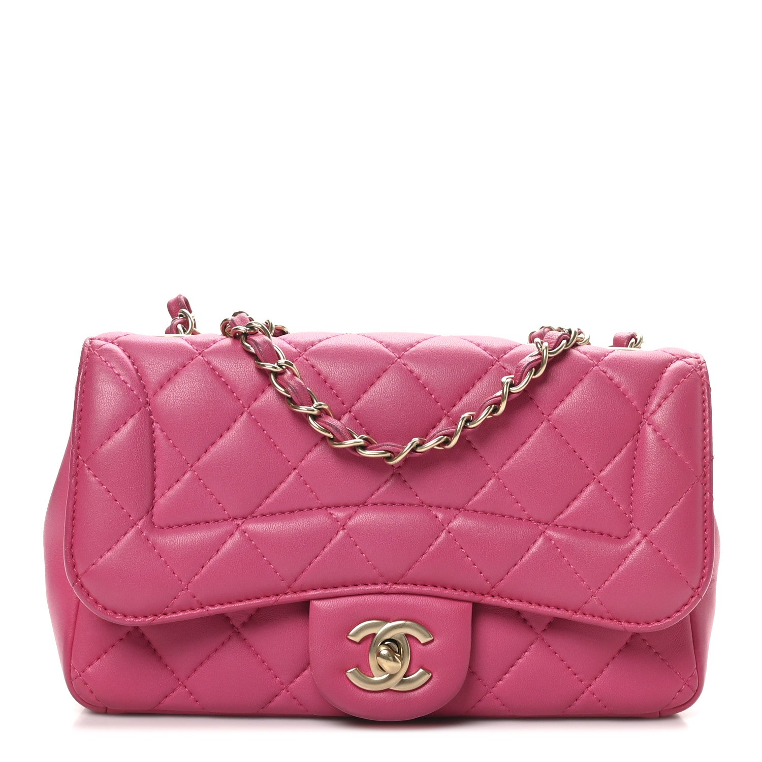Lambskin Quilted Mini Mademoiselle Chic Flap Pink