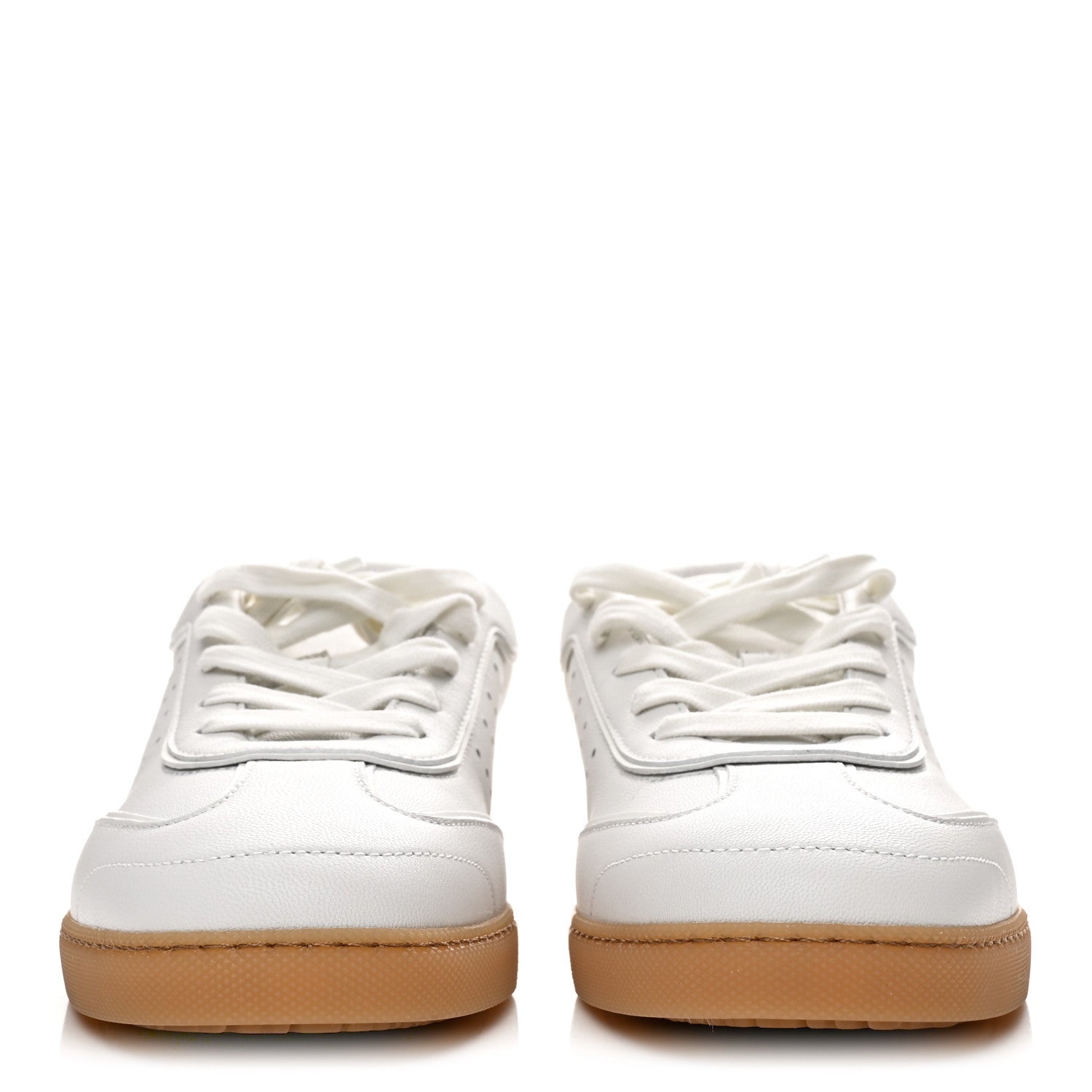 Sport Goatskin Calfskin Match Sneakers 38.5 White