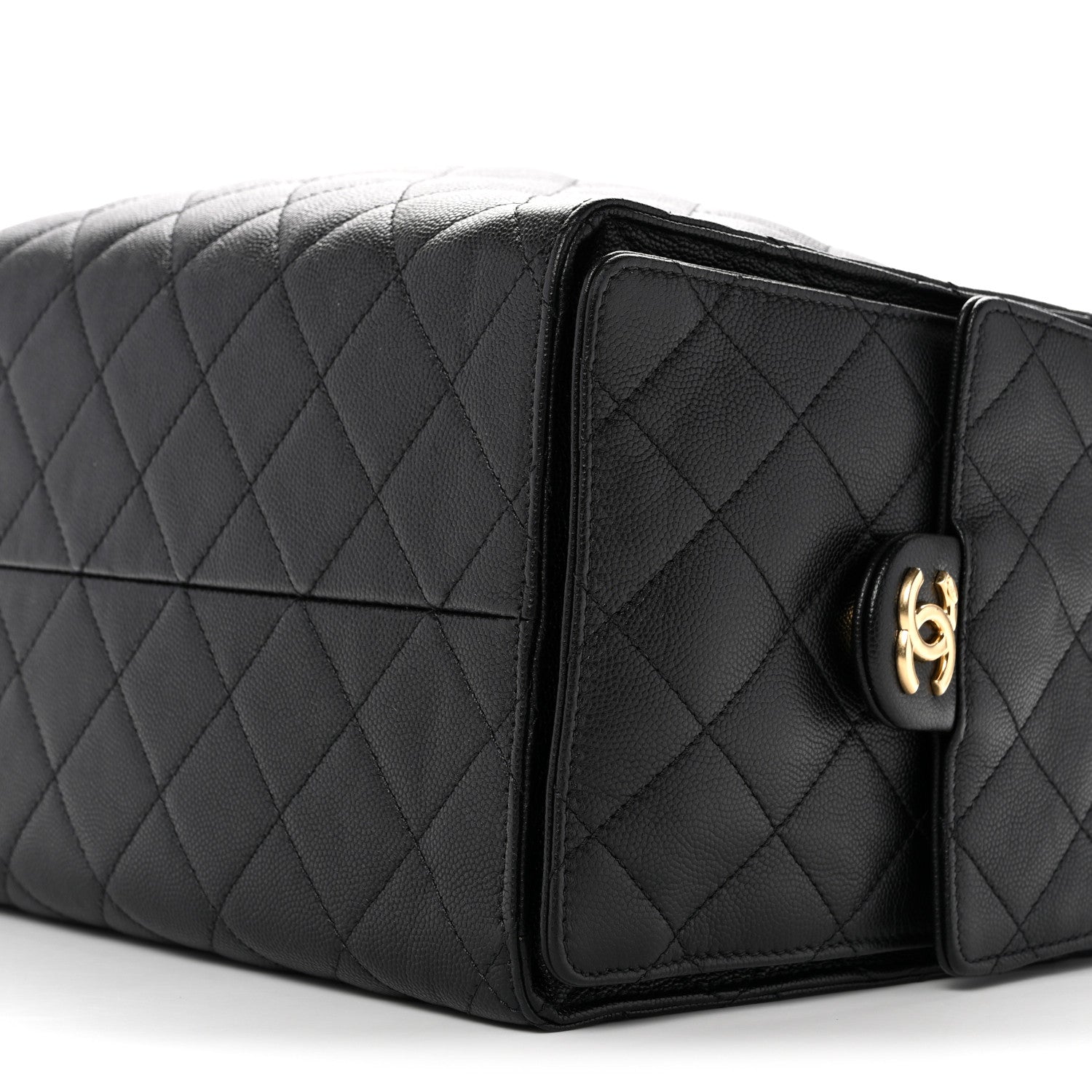 Caviar Quilted Medium Chanel 25 Handbag Black