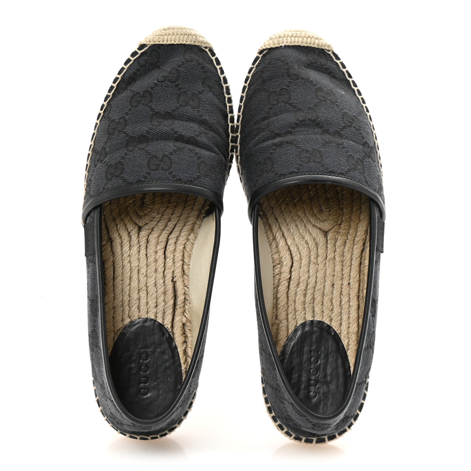 Monogram Espadrilles 38 Black