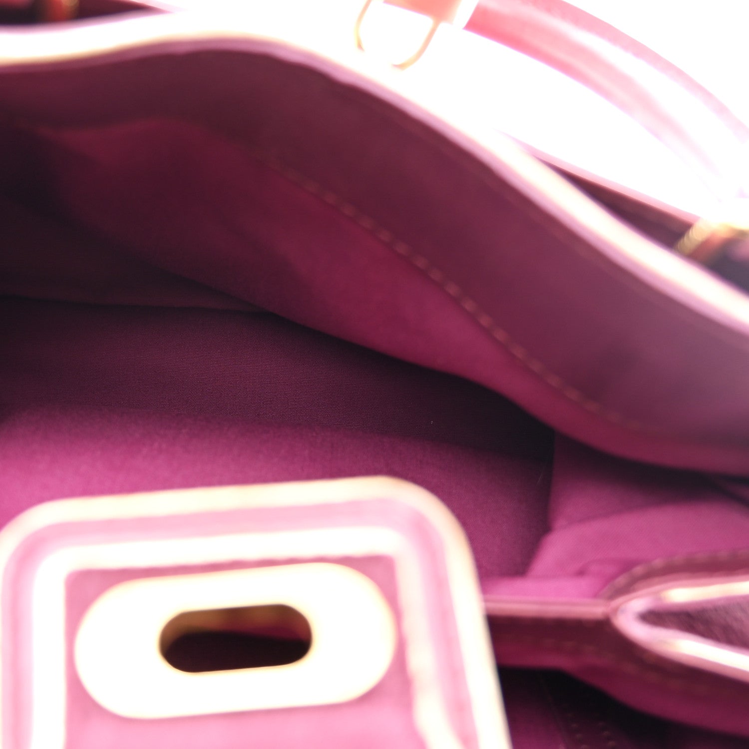 Monogram Denim Quilted Linda Fuchsia