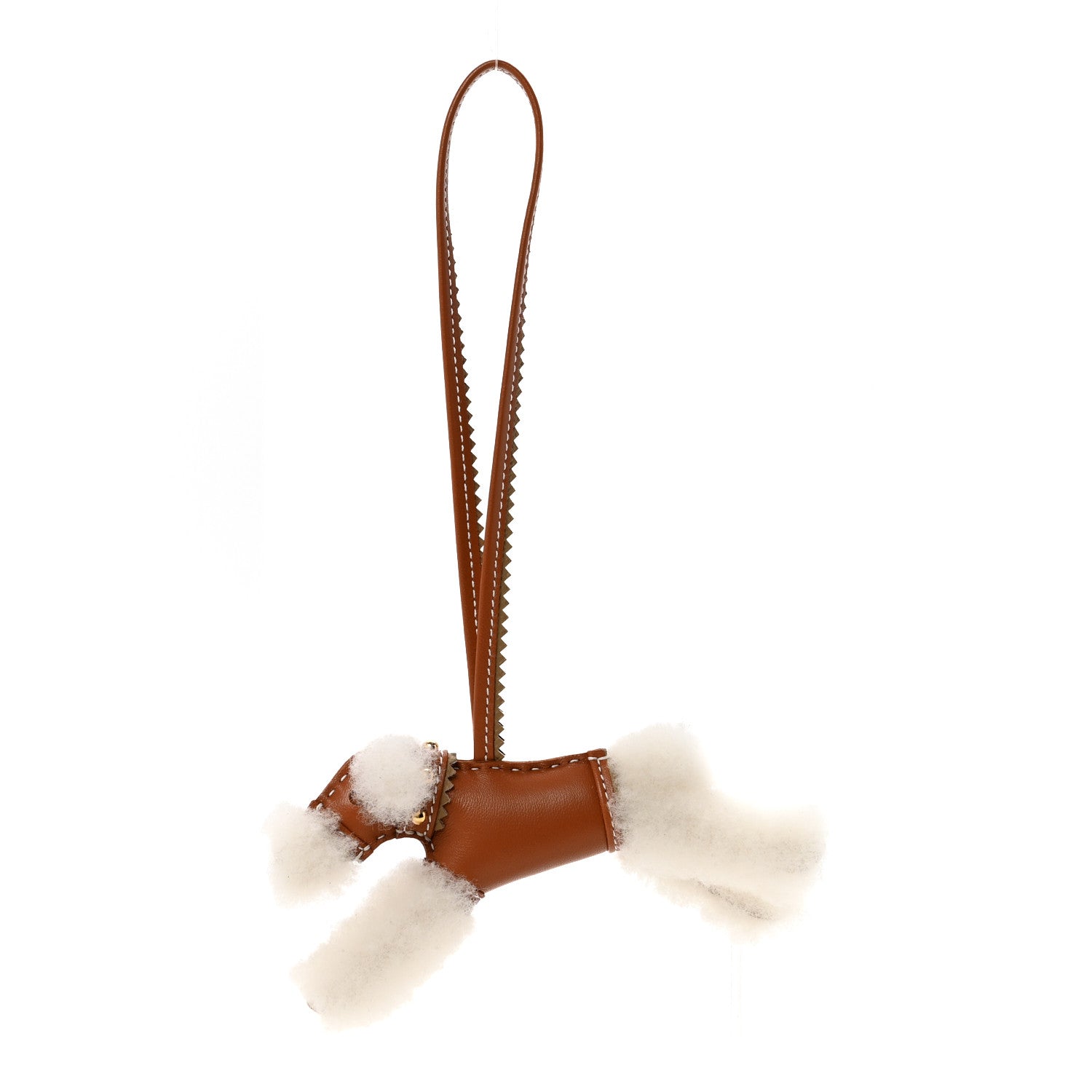 Milo Lambskin Epsom Shearling Budy Apic Charm Ecru Gold Poussiere
